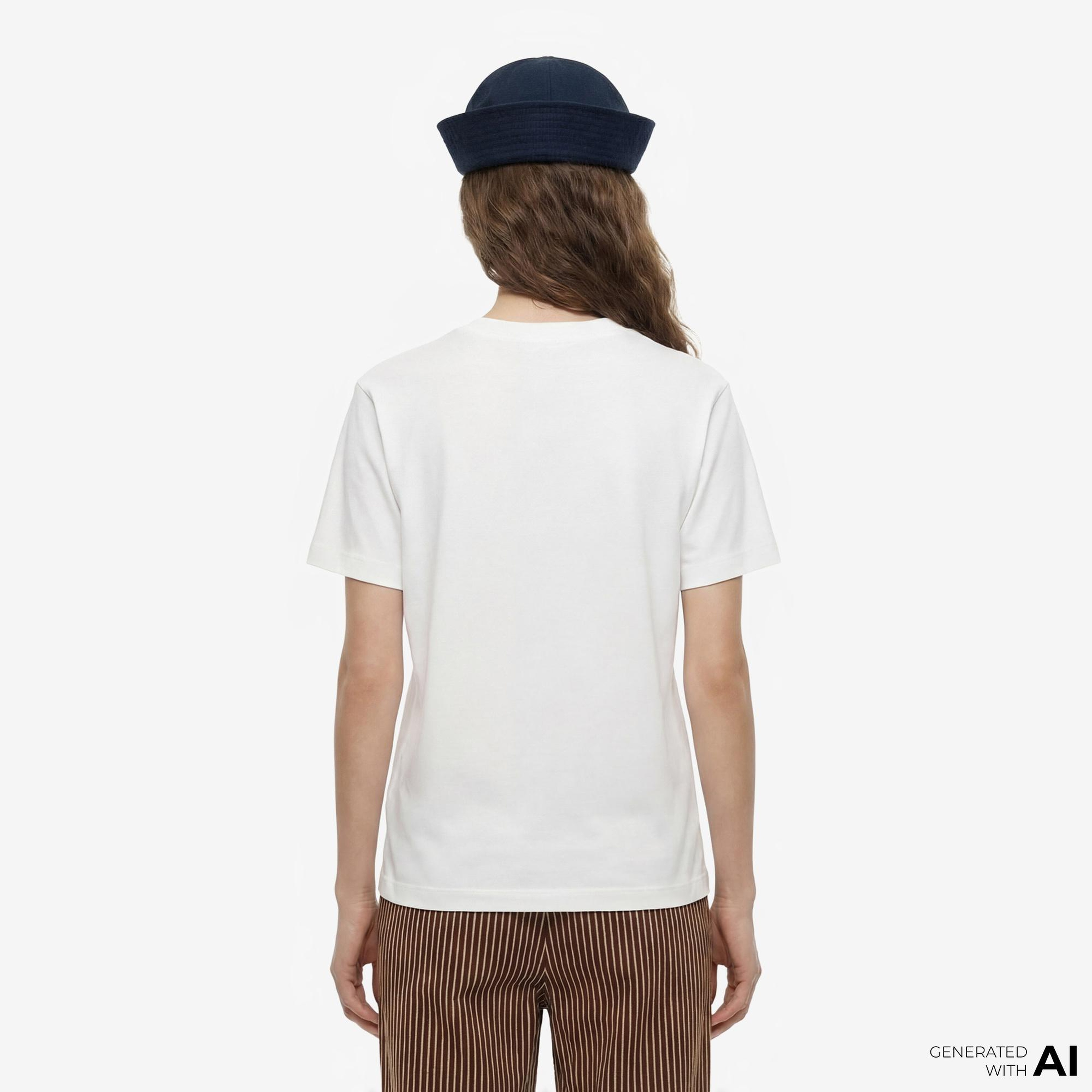FashFed F İkonlu Unisex Beyaz T-Shirt