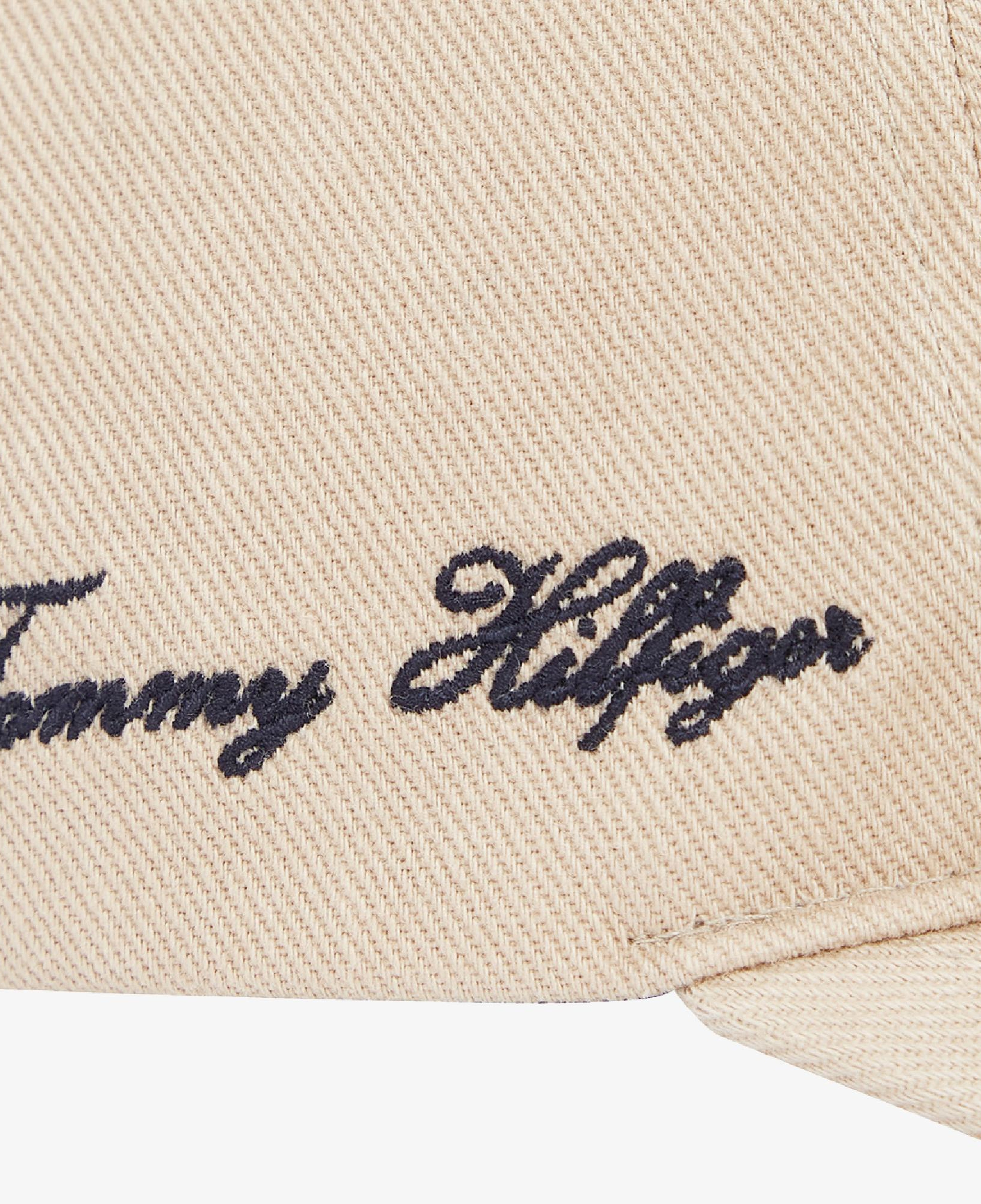 Tommy Hilfiger Seasonal Flag Wash 6 Panel Erkek Krem Şapka