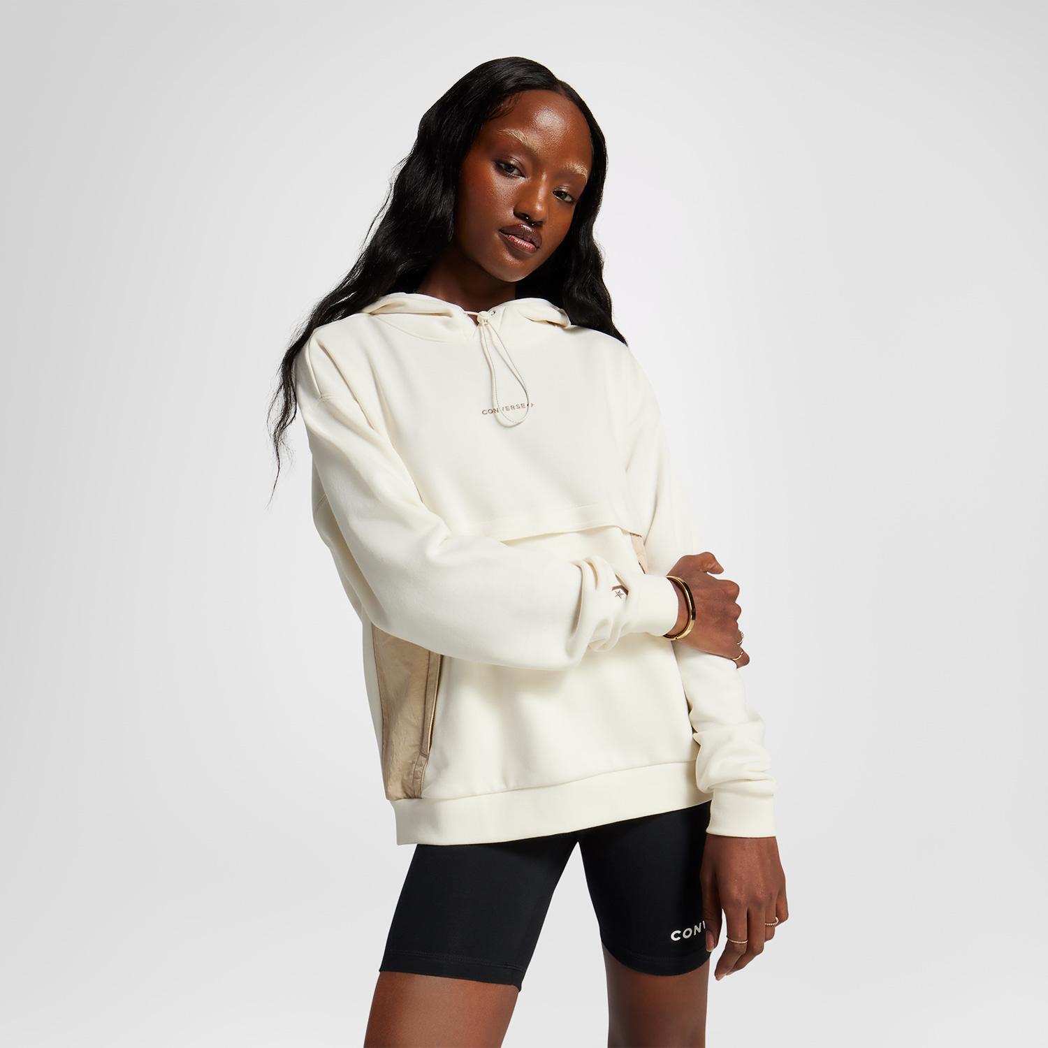 Converse Wordmark Pullover Kadın Krem Hoodie