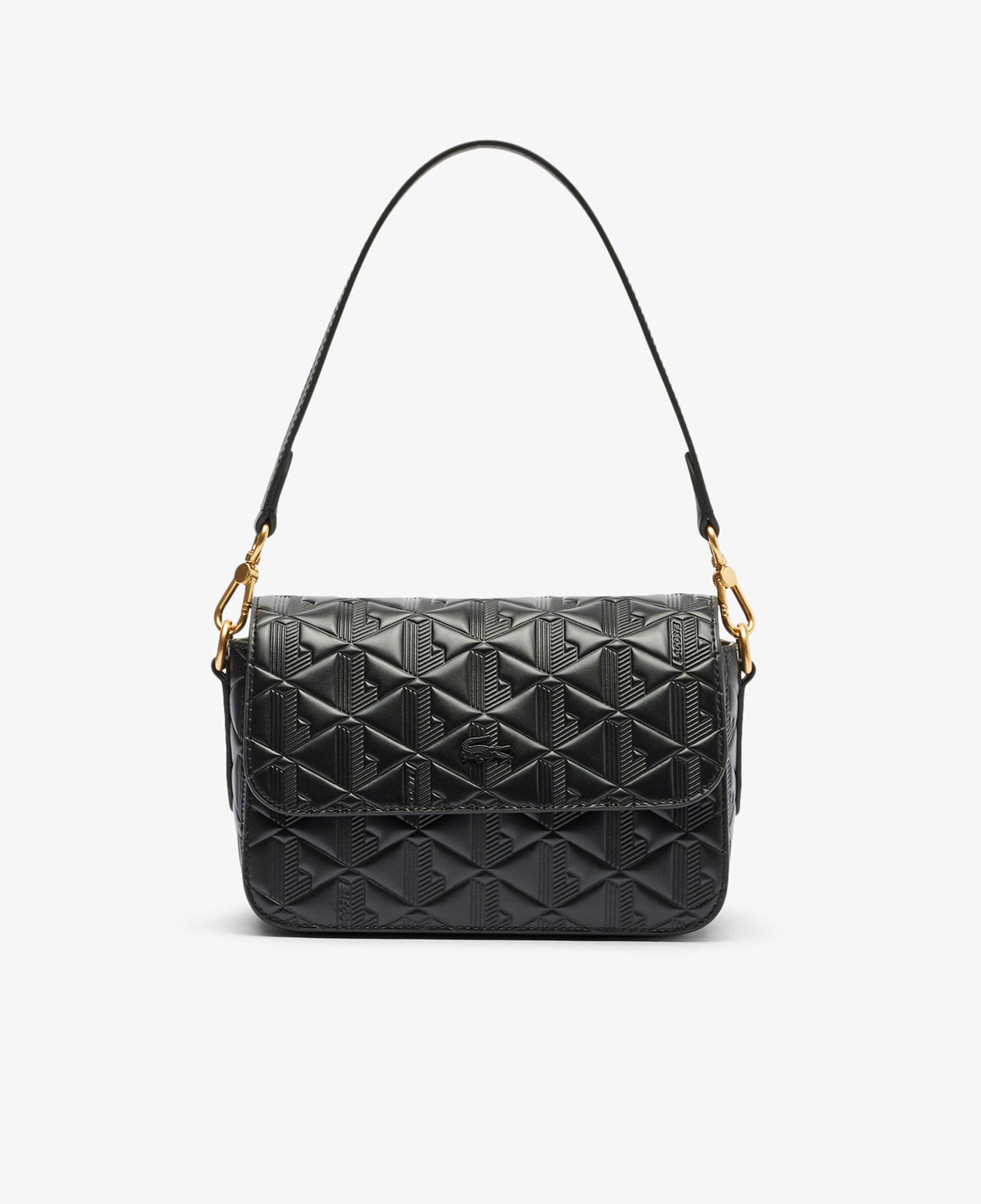 Lacoste Maheki Kadın Monogram Deri Siyah Omuz Çantası