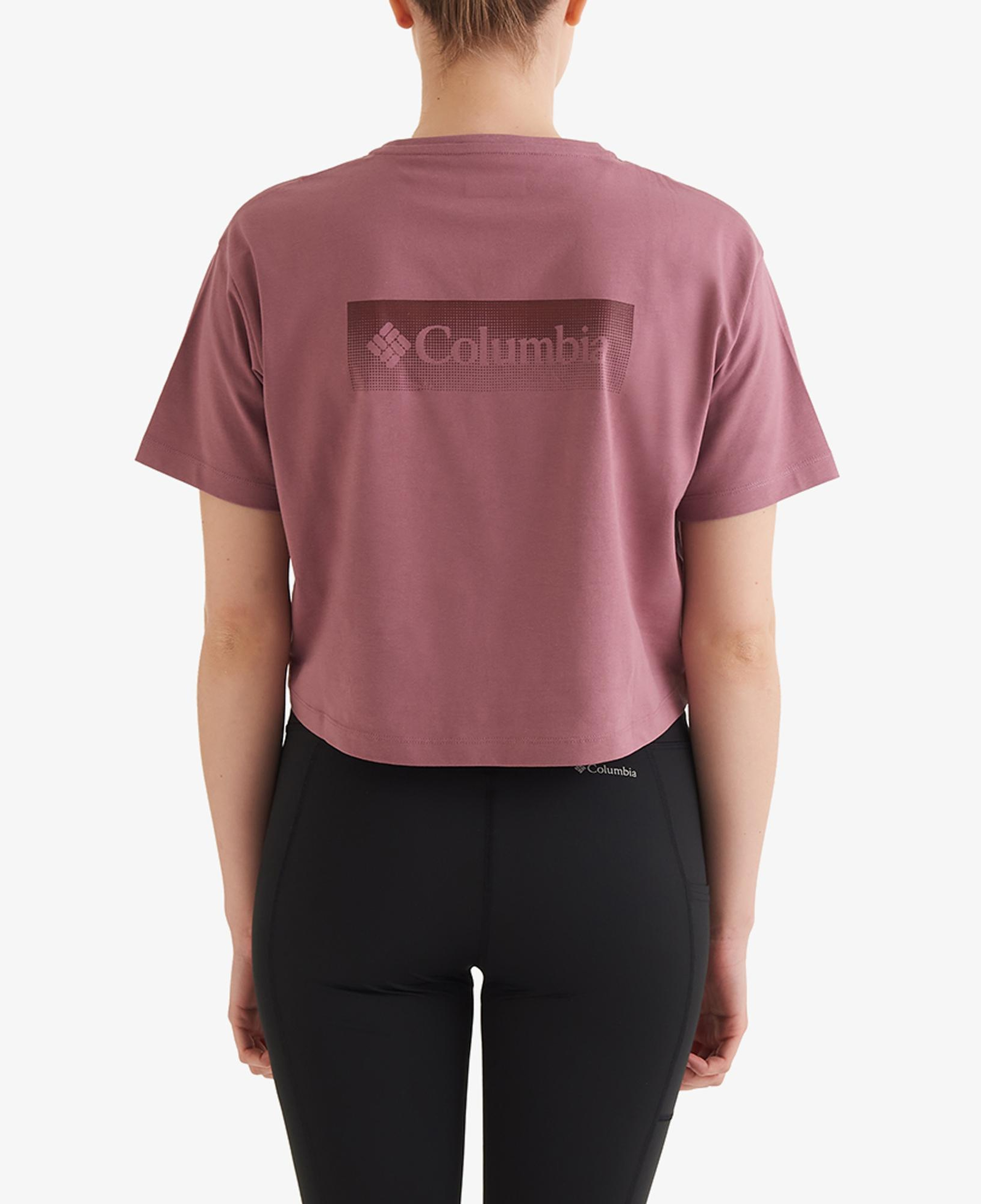 Columbia Framed Halftone Logo Kadın Kırmızı T-Shirt