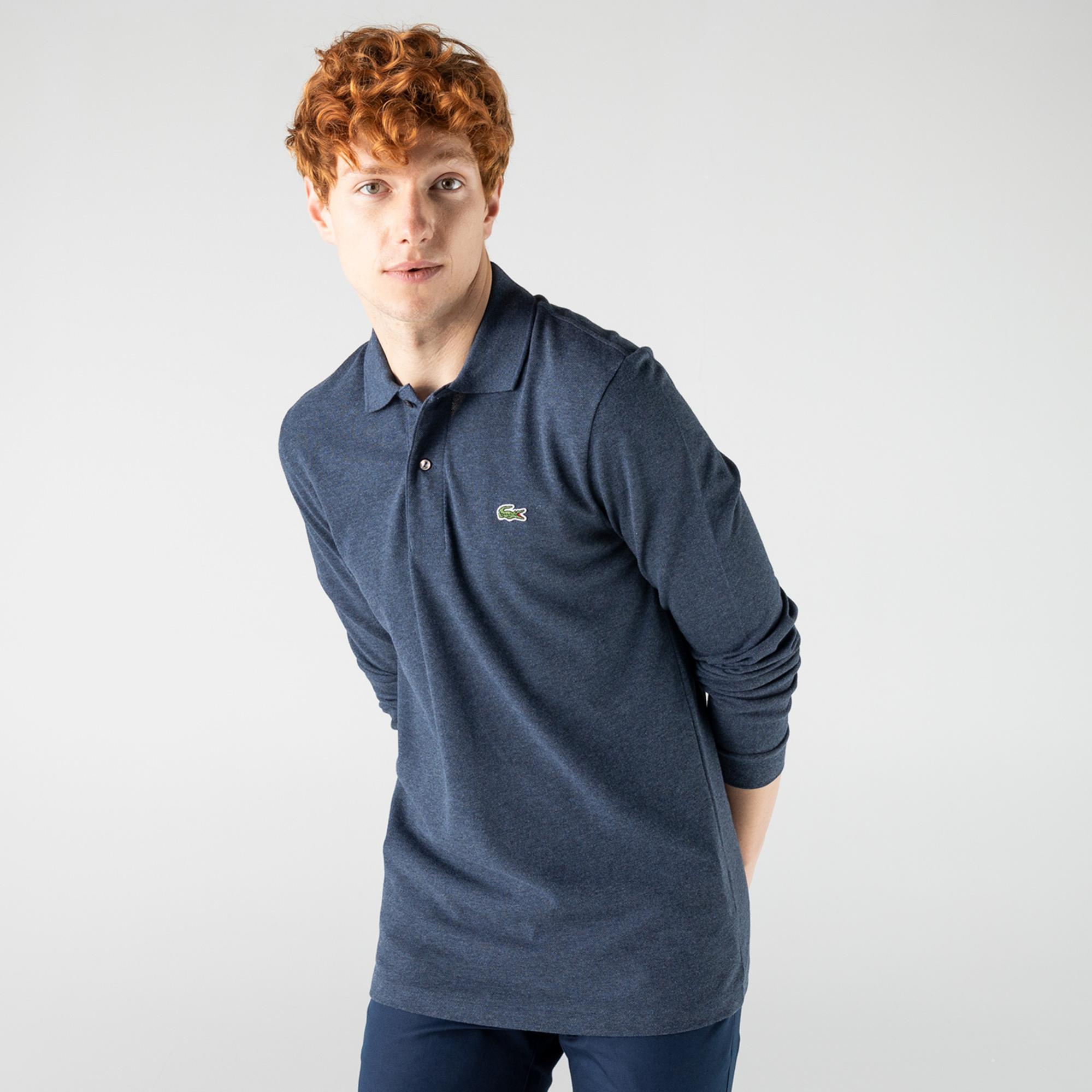 Lacoste Erkek Classic Fit Uzun Kollu Lacivert Polo