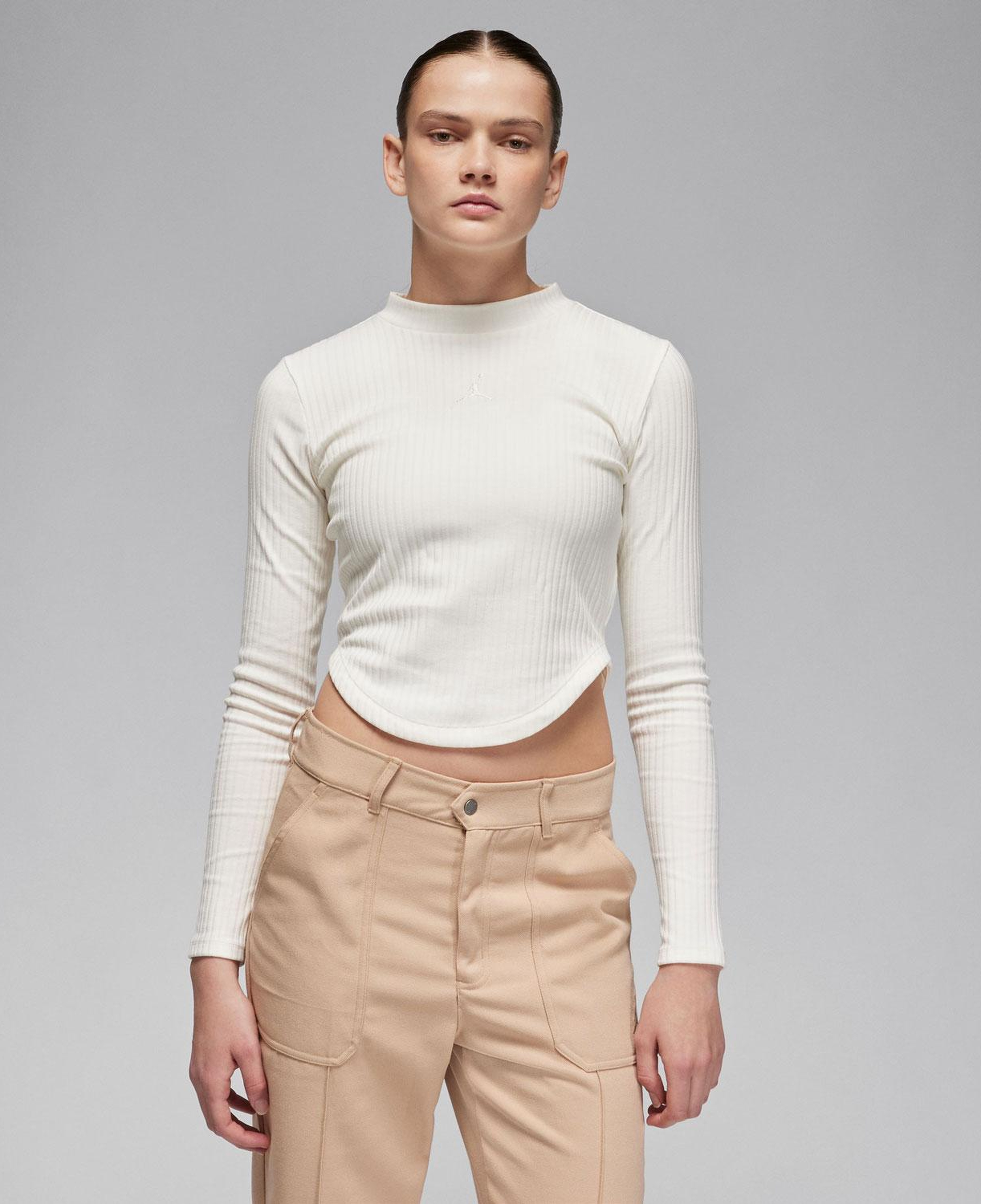 Jordan Kadın Krem Rengi Uzun Kollu T-Shirt