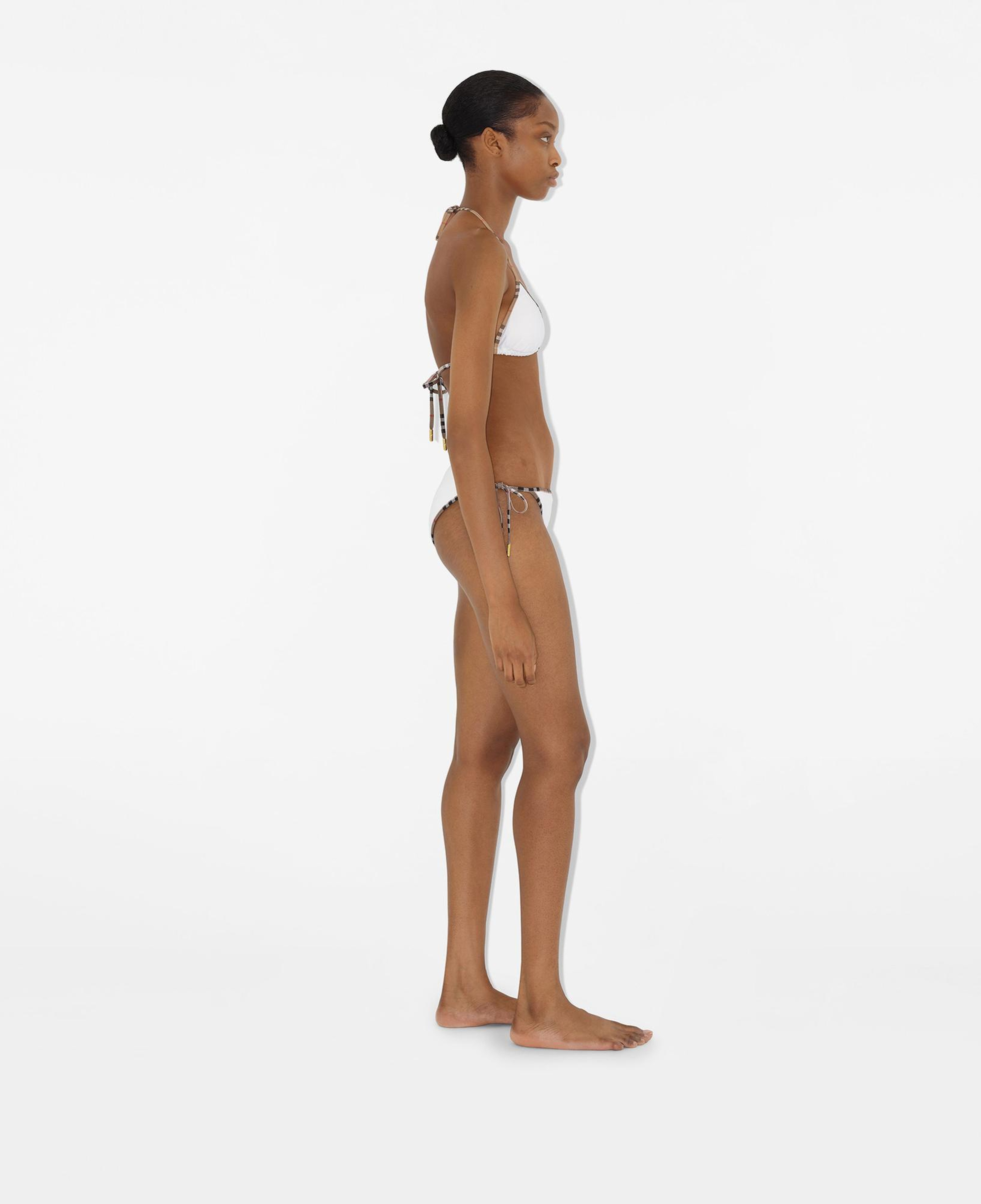 Burberry Check Trim Kadın Beyaz Bikini Takımı