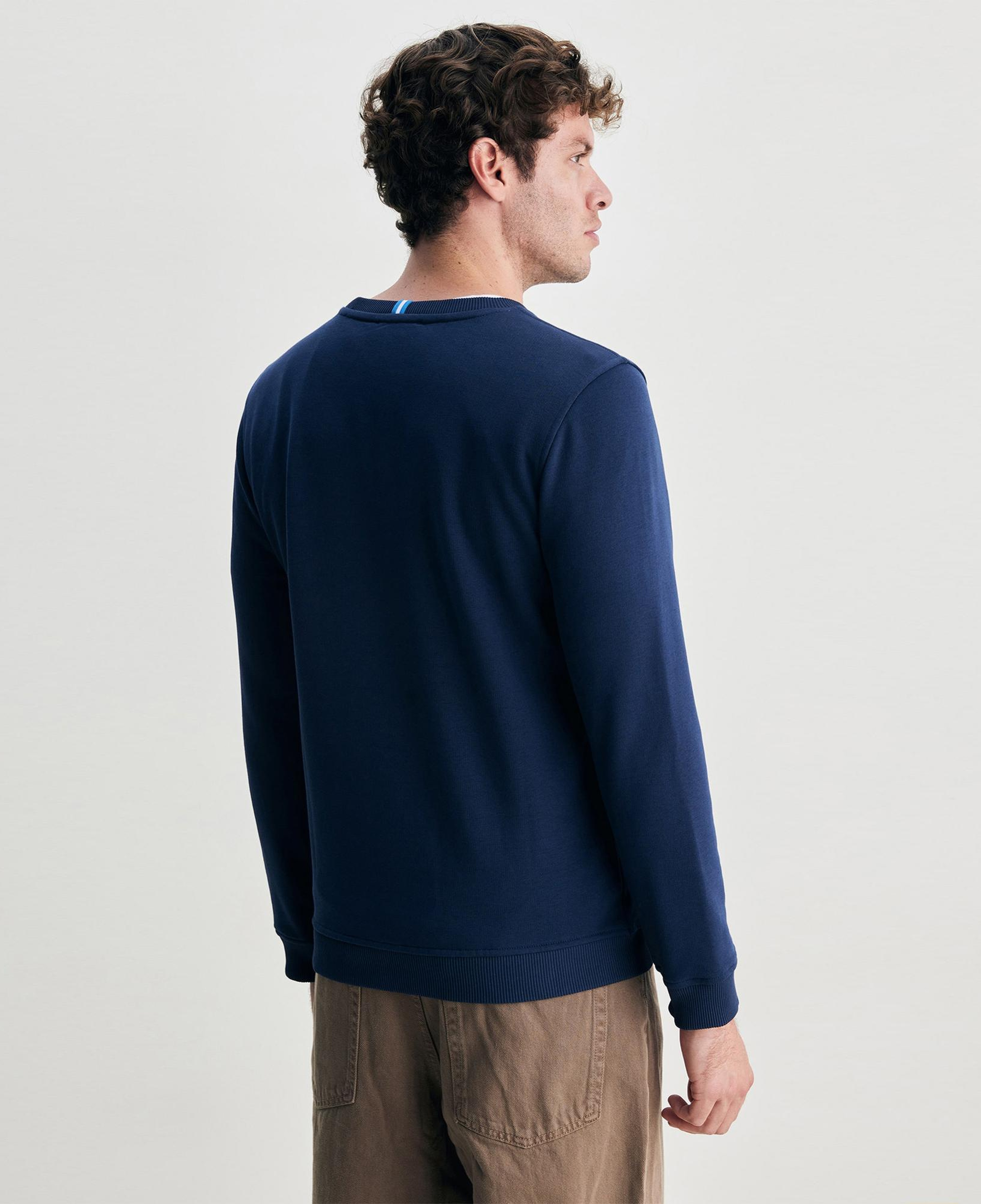 Ucla Valley Erkek Mavi Bisiklet Yaka Sweatshirt