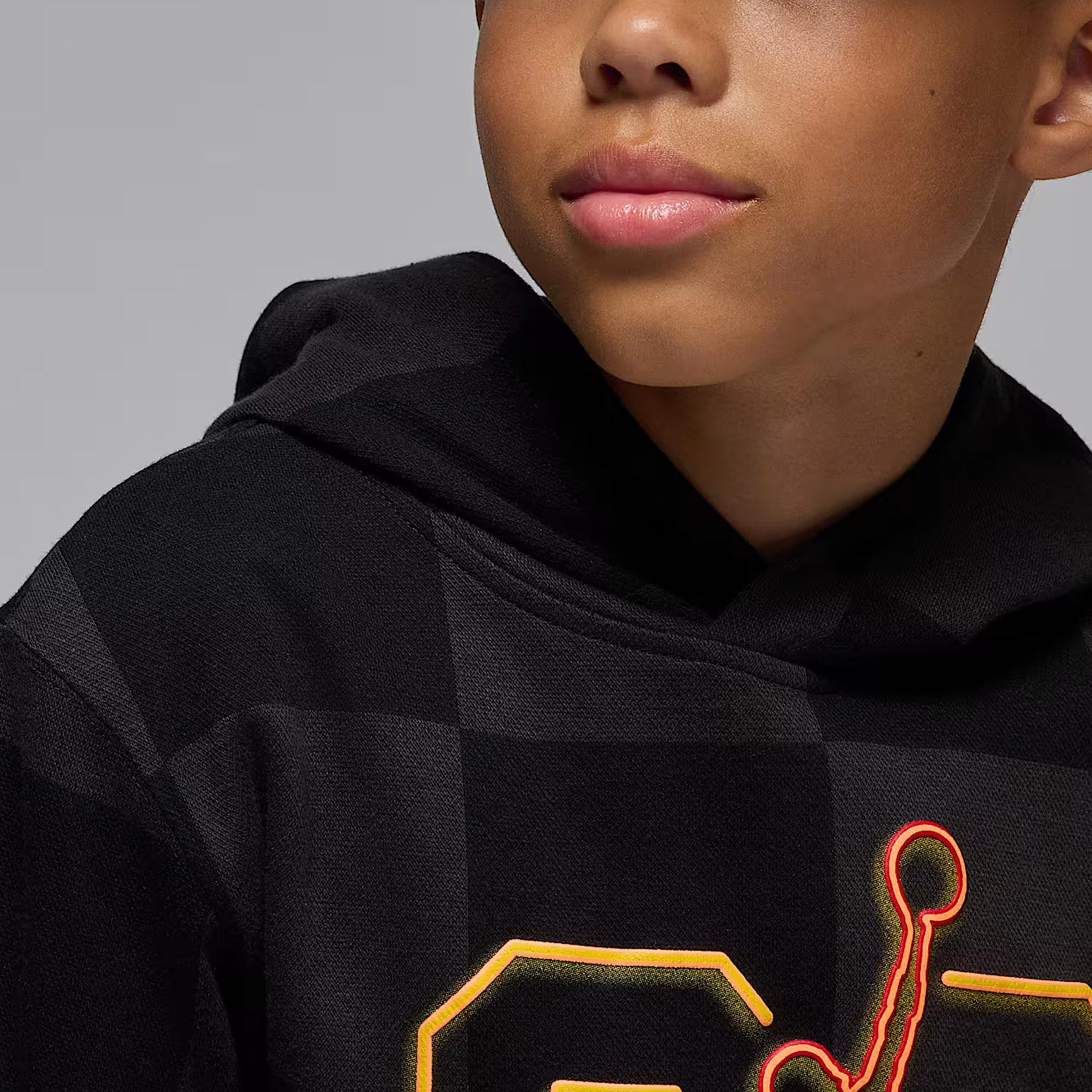 Jordan Deep Dish Çocuk Siyah Kapüşonlu Sweatshirt