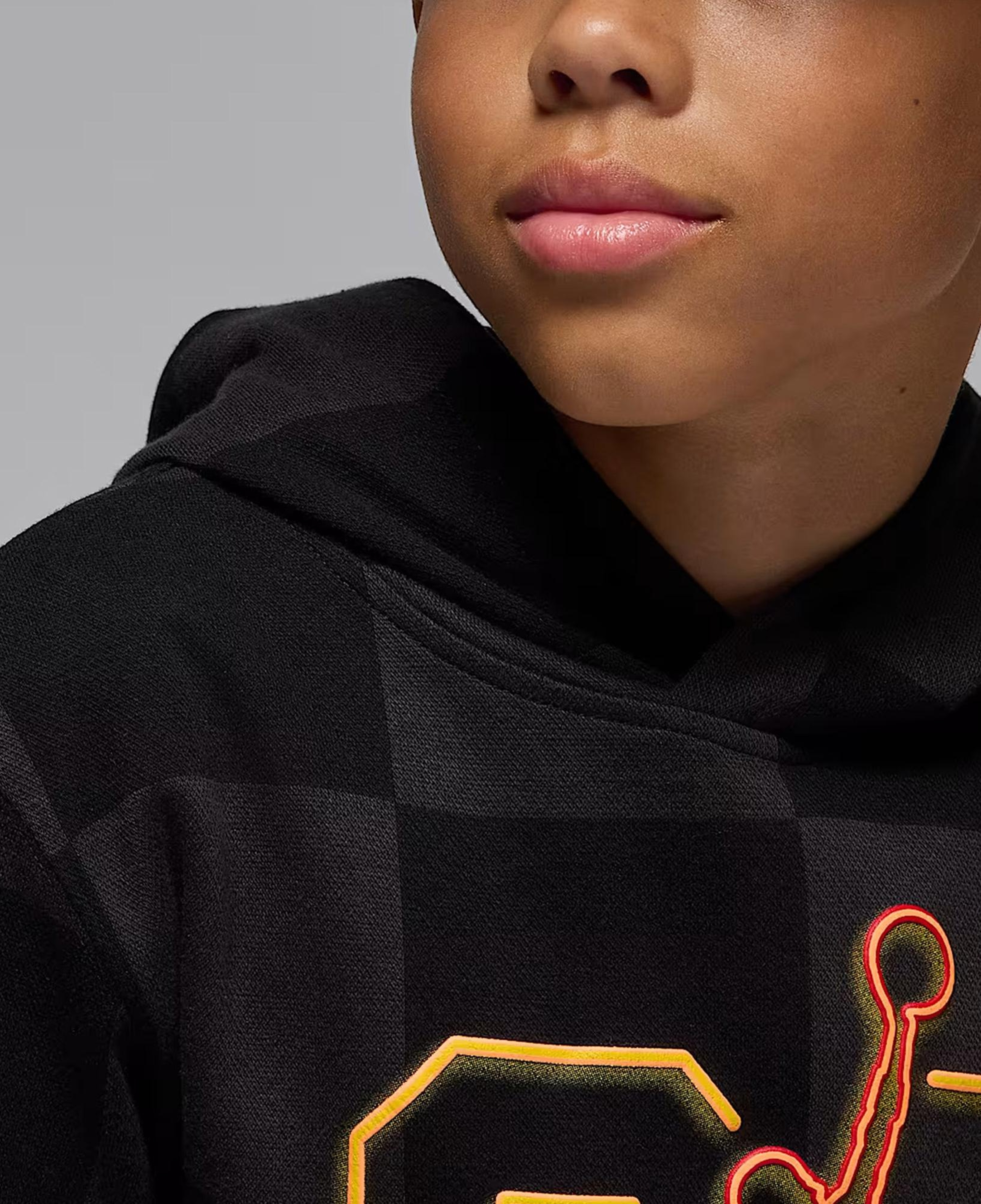 Jordan Deep Dish Çocuk Siyah Kapüşonlu Sweatshirt