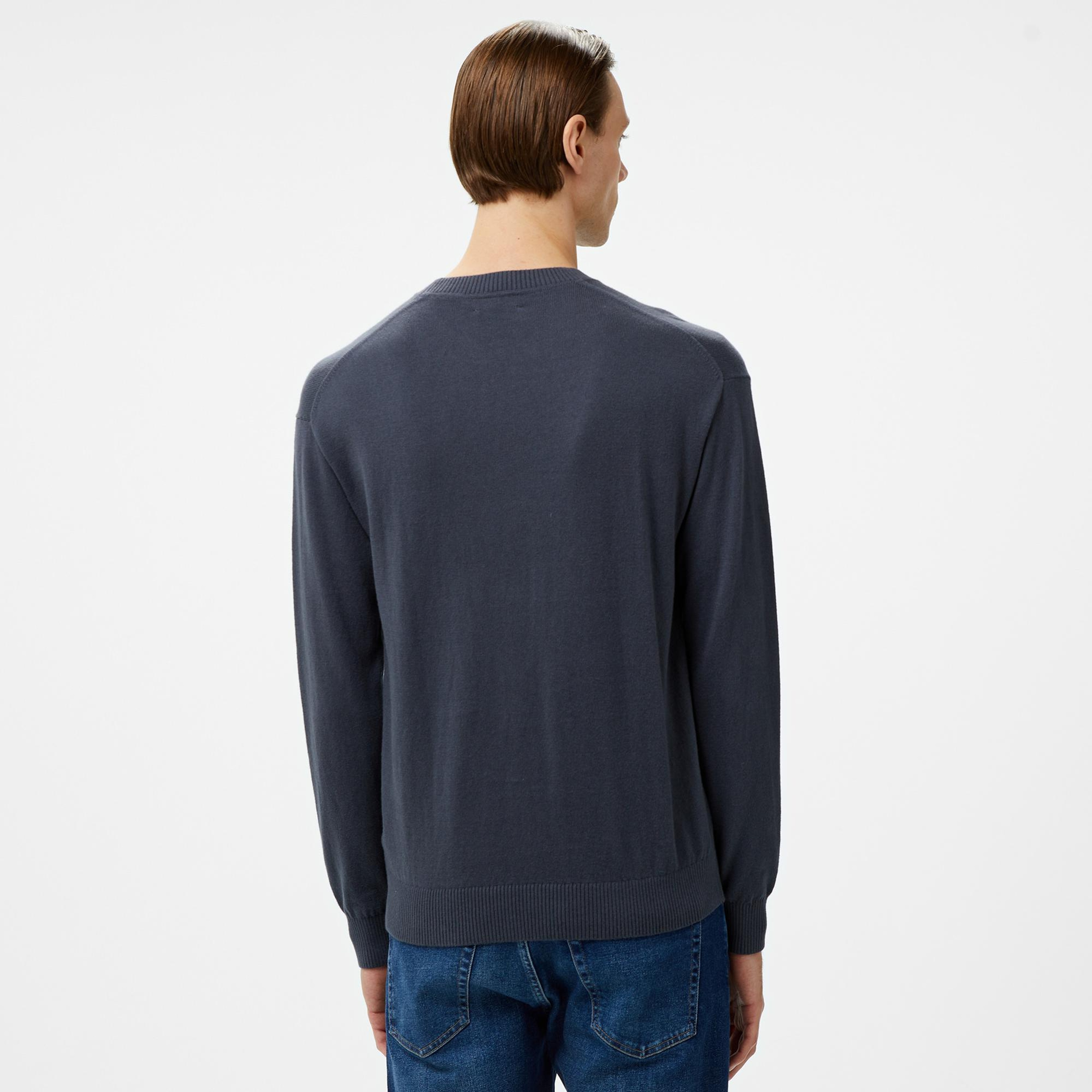Calvin Klein Jeans intarsia Mix Stitch Erkek Siyah Kazak