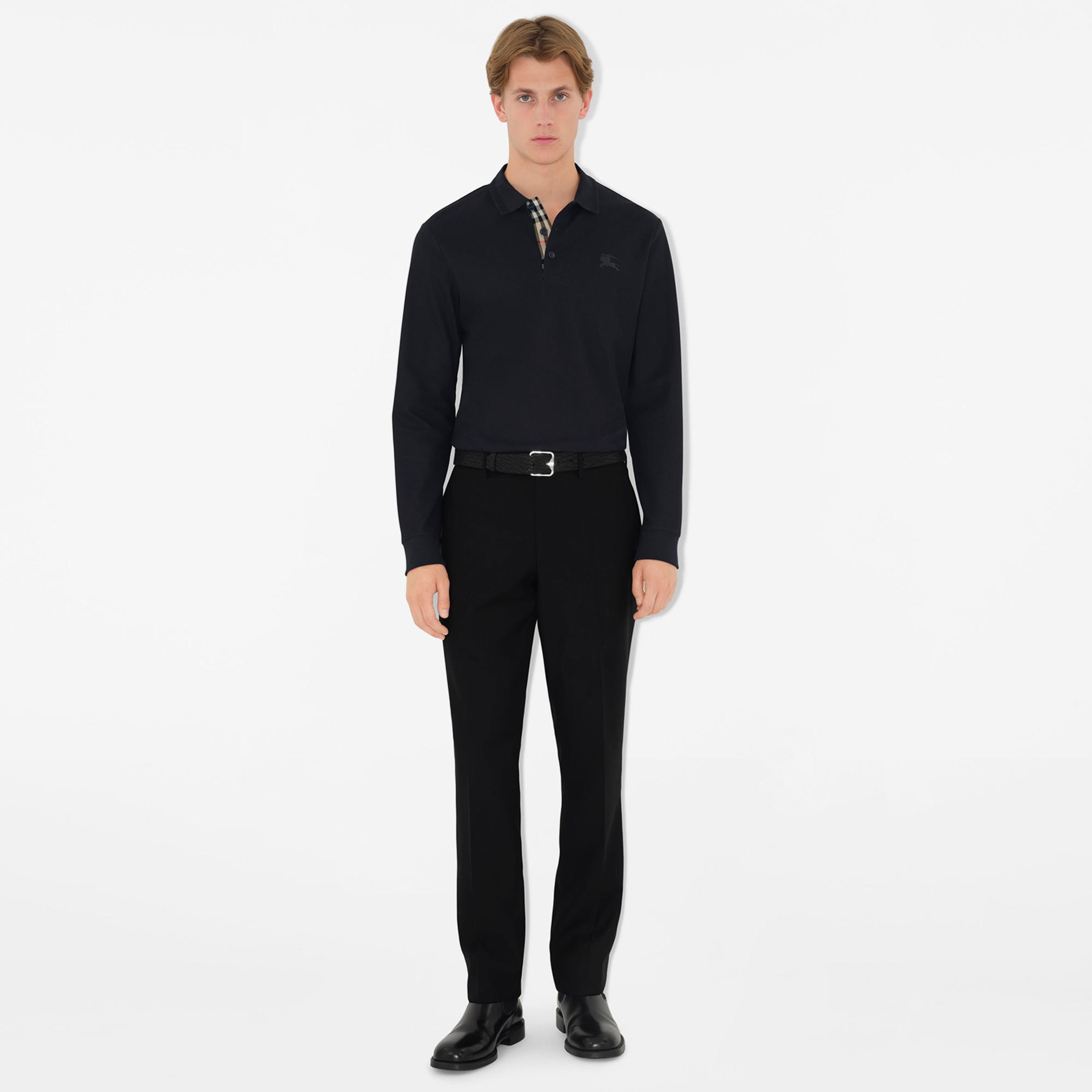 Burberry Pamuklu Erkek Lacivert Polo