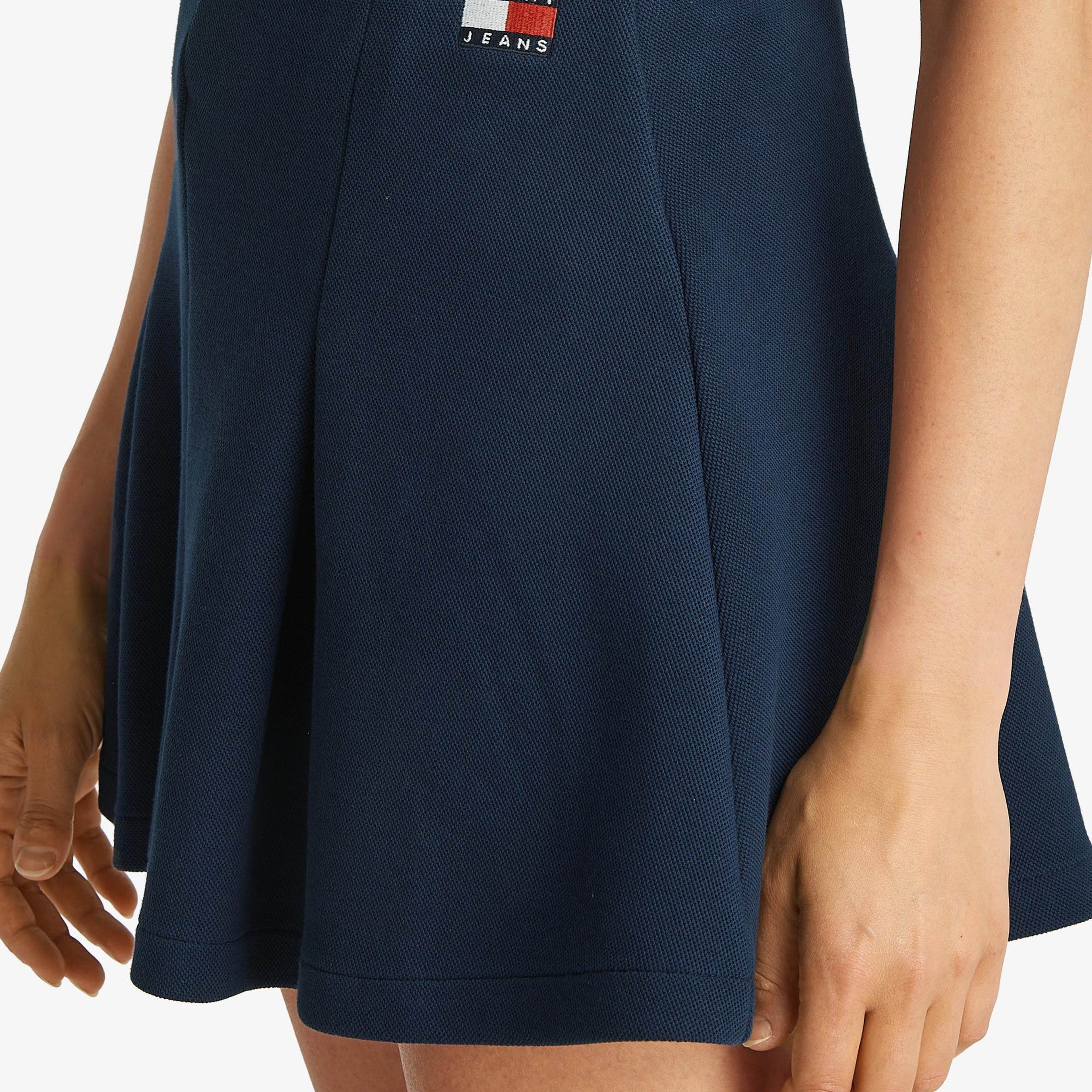 Tommy Hilfiger Pique Badge F&F Ext Kadın Mavi Etek