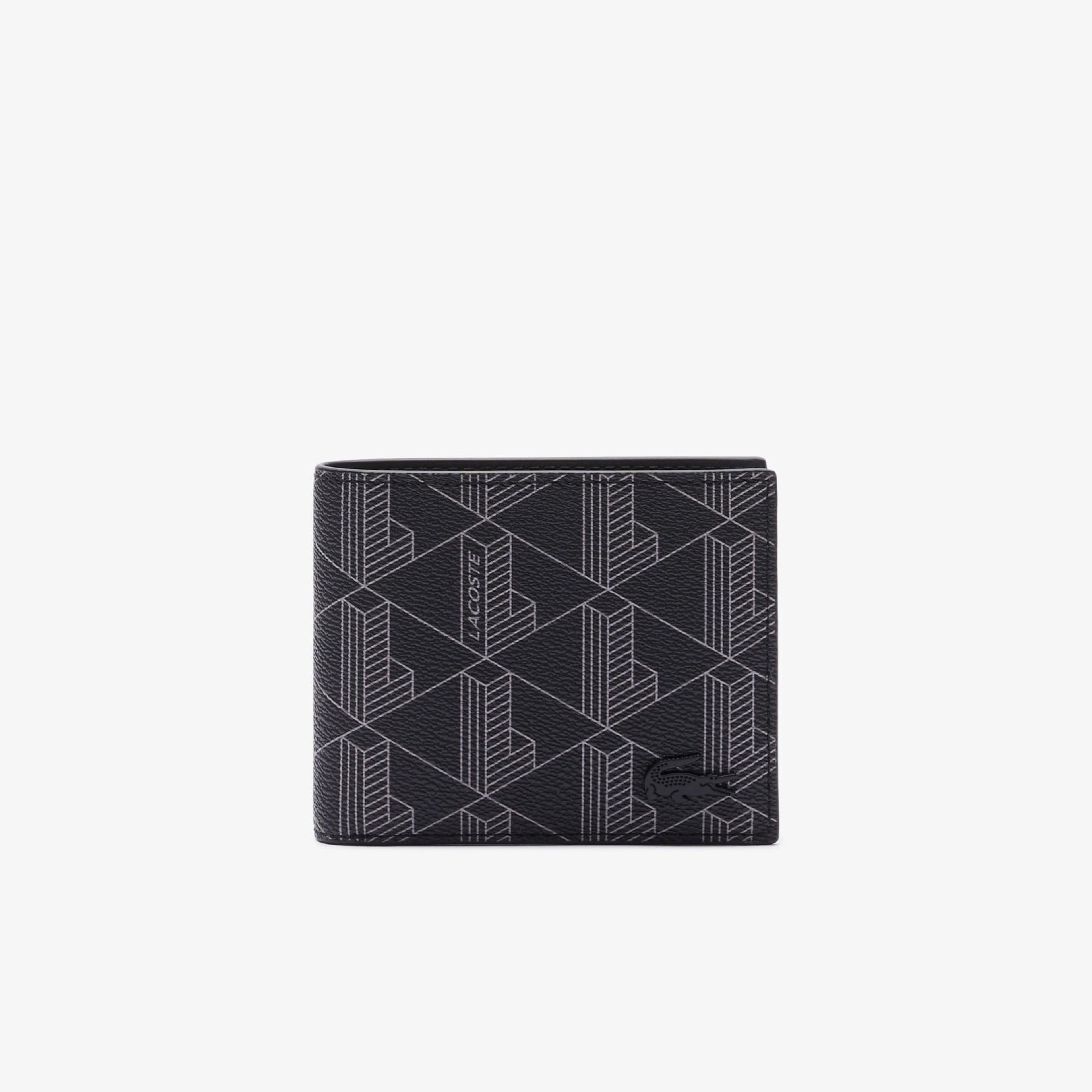 Lacoste The Blend Erkek Monogram Siyah Cüzdan
