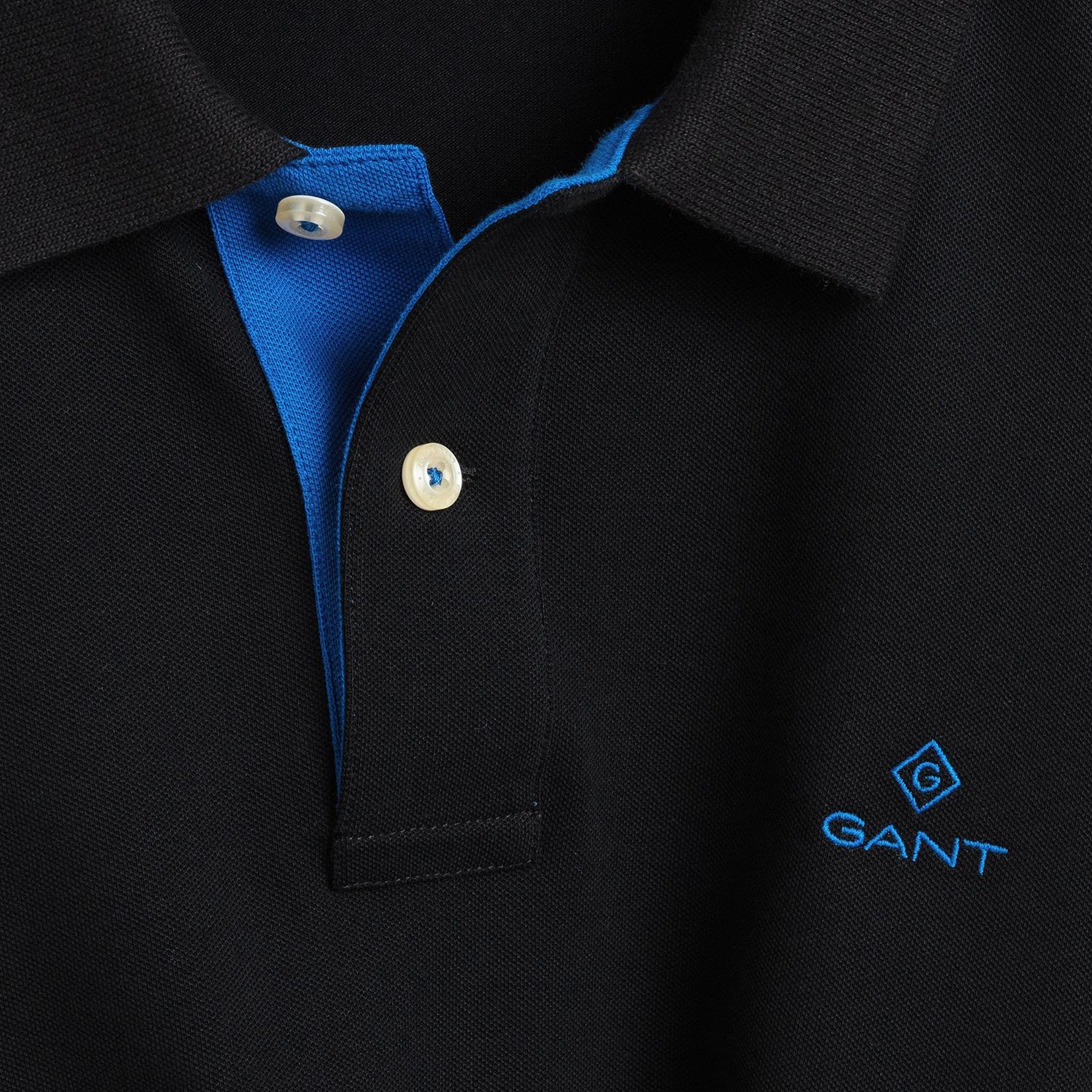 GANT Erkek Siyah Slim Fit Polo