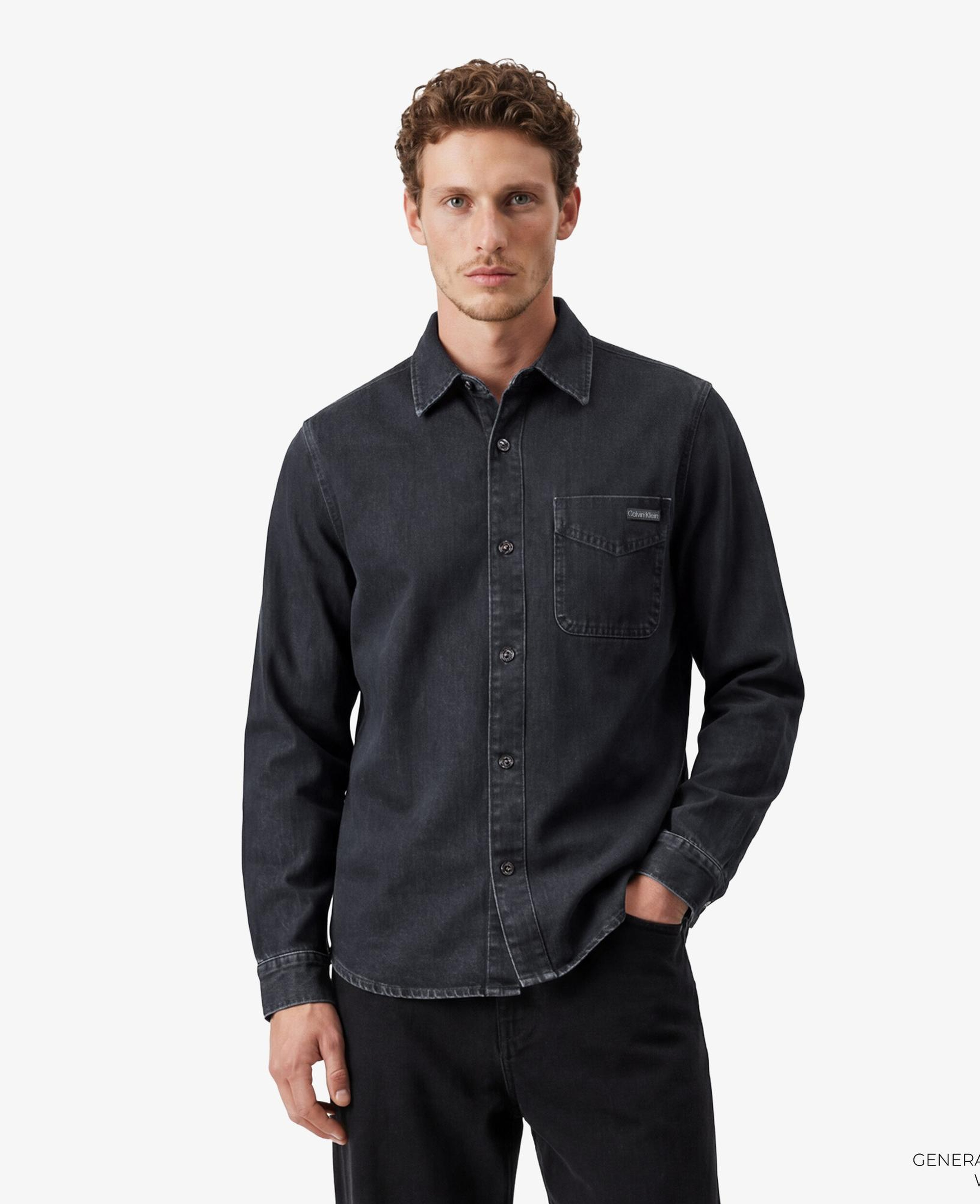 Calvin Klein Blue Black Stone 90S Overshirt Erkek Mavi Gömlek