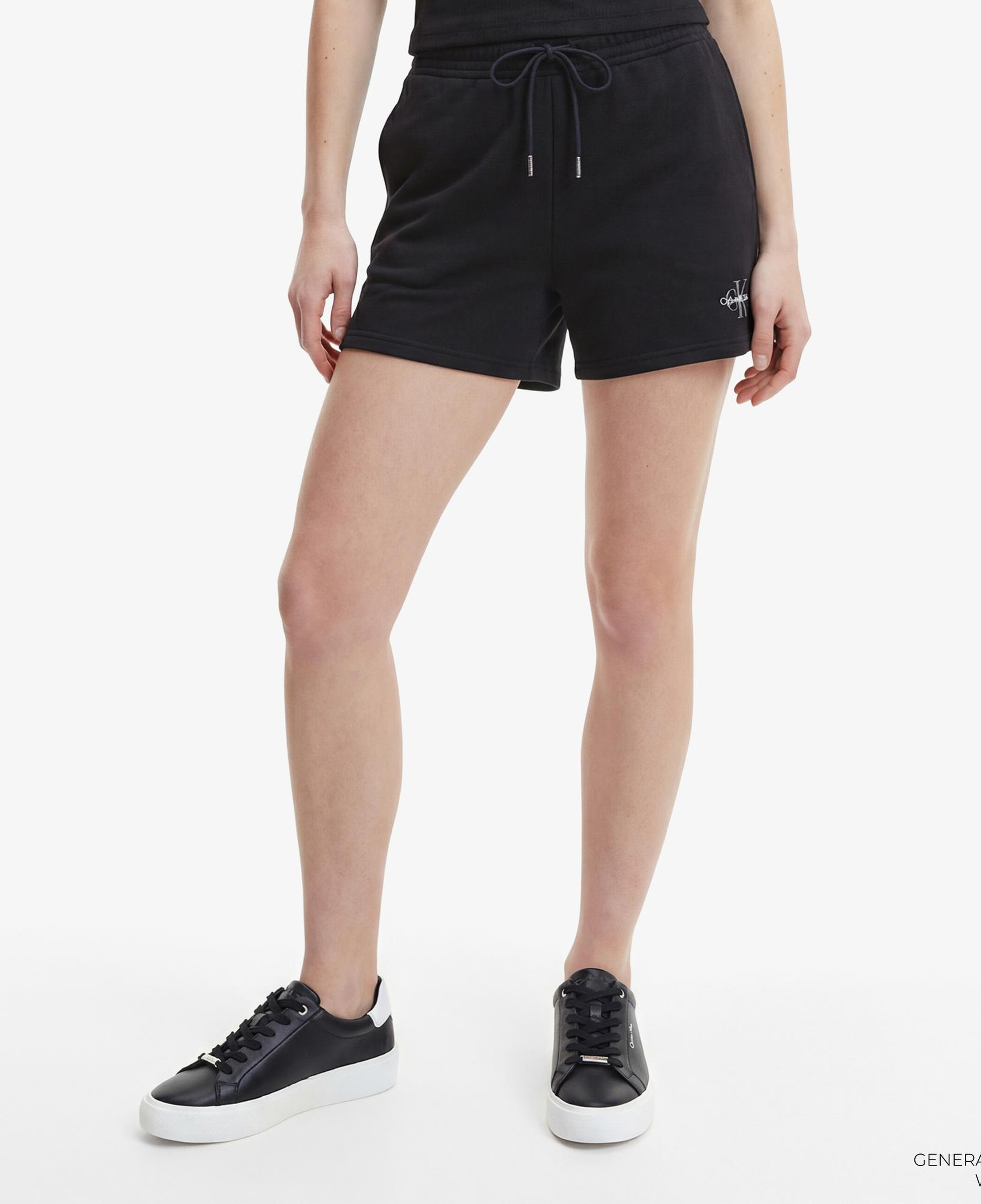 Calvin Klein Monologo French Terry Kadın Siyah Şort