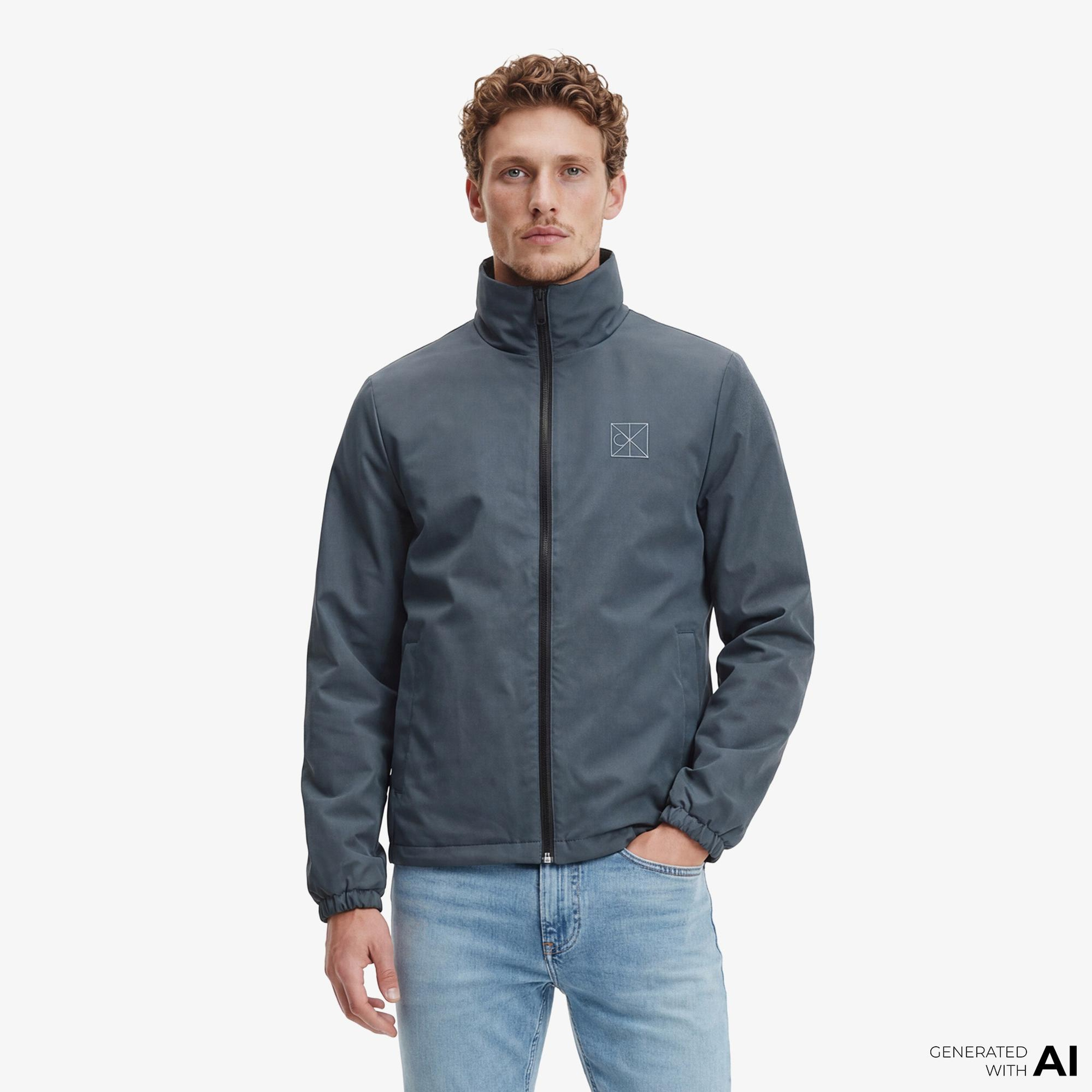 Calvin Klein Nylon Unfilled Reversible Erkek Siyah Ceket