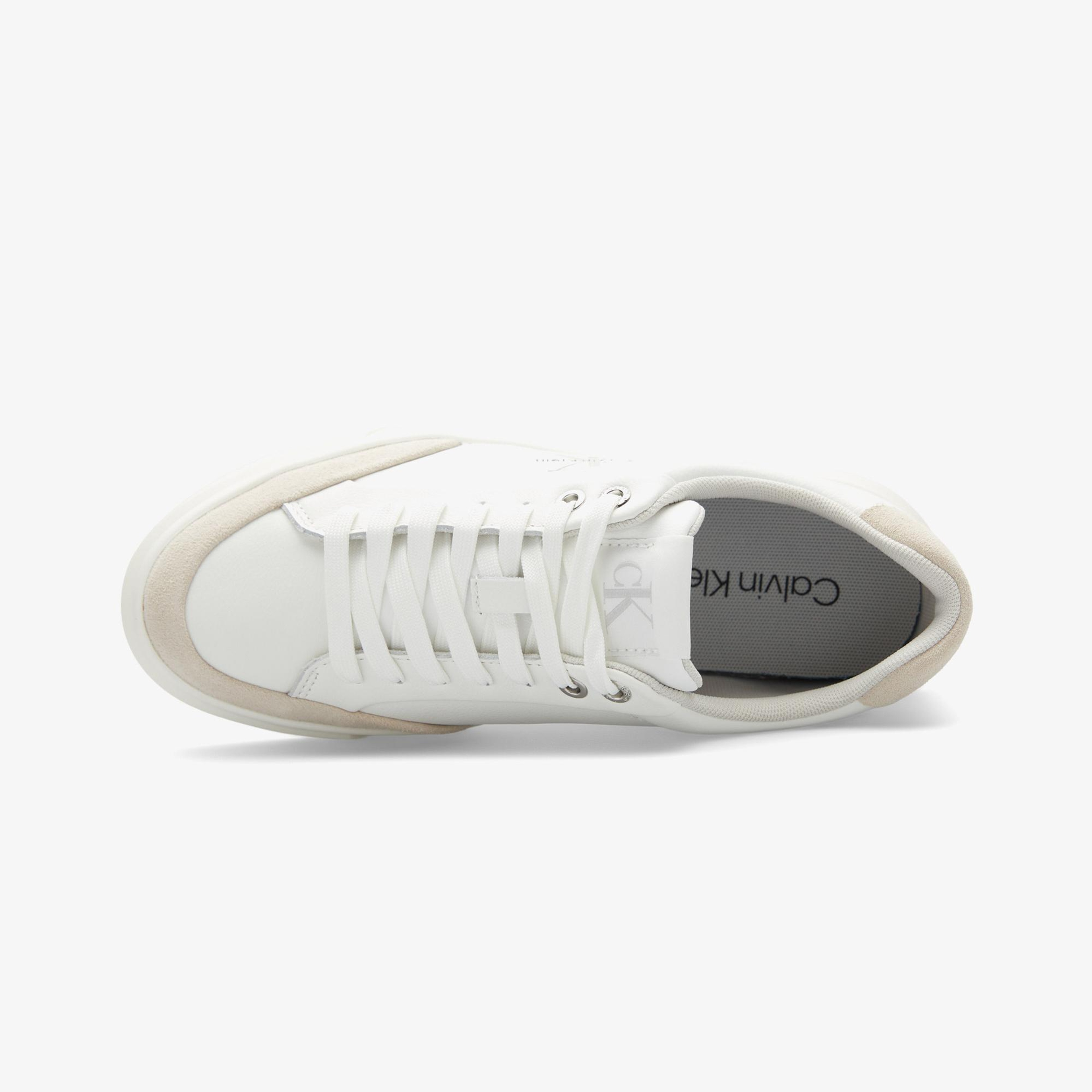 Calvin Klein Basket Cupsole Laceup Kadın Beyaz Sneaker