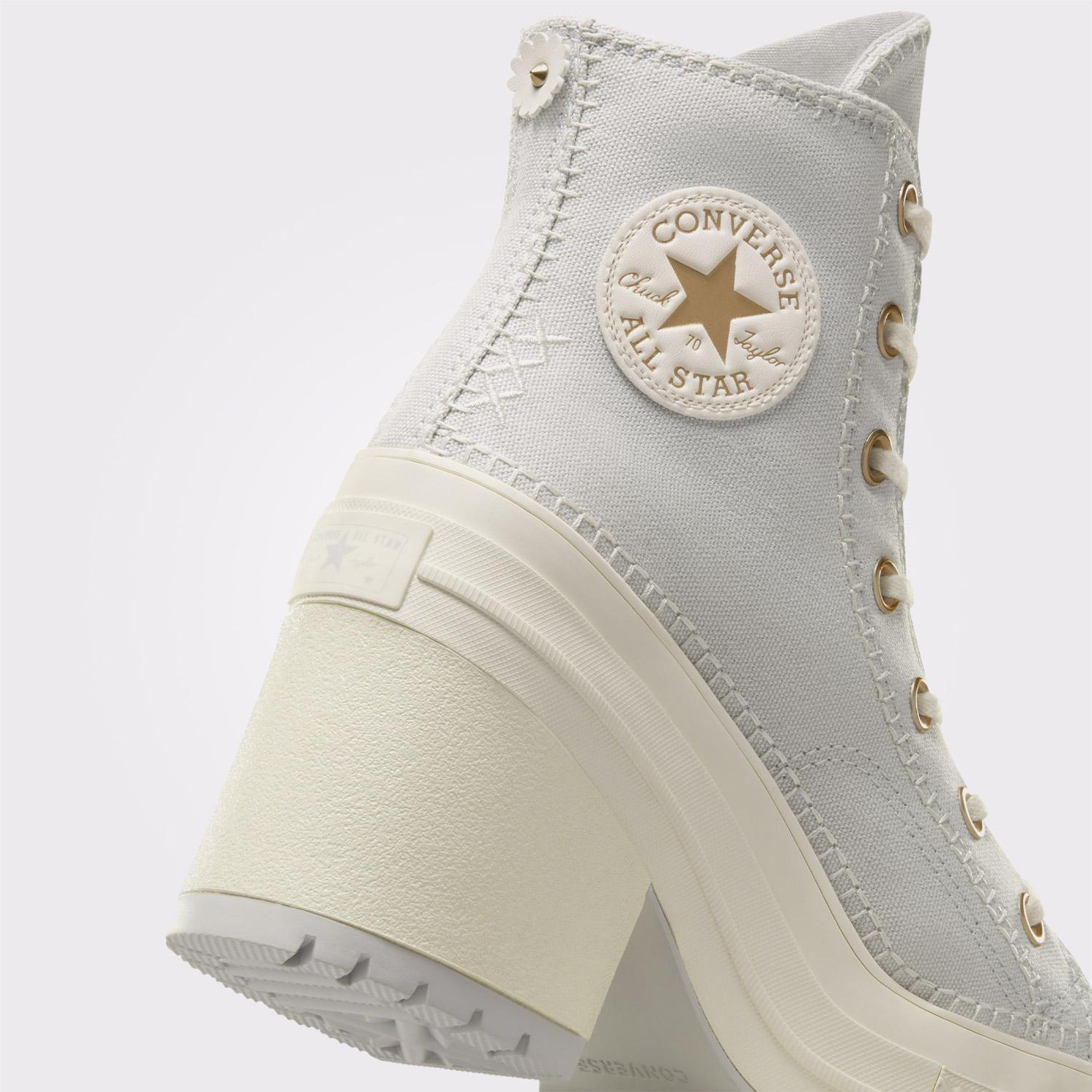 Converse Chuck 70 De Luxe Heel Unisex Gri Platform Sneaker