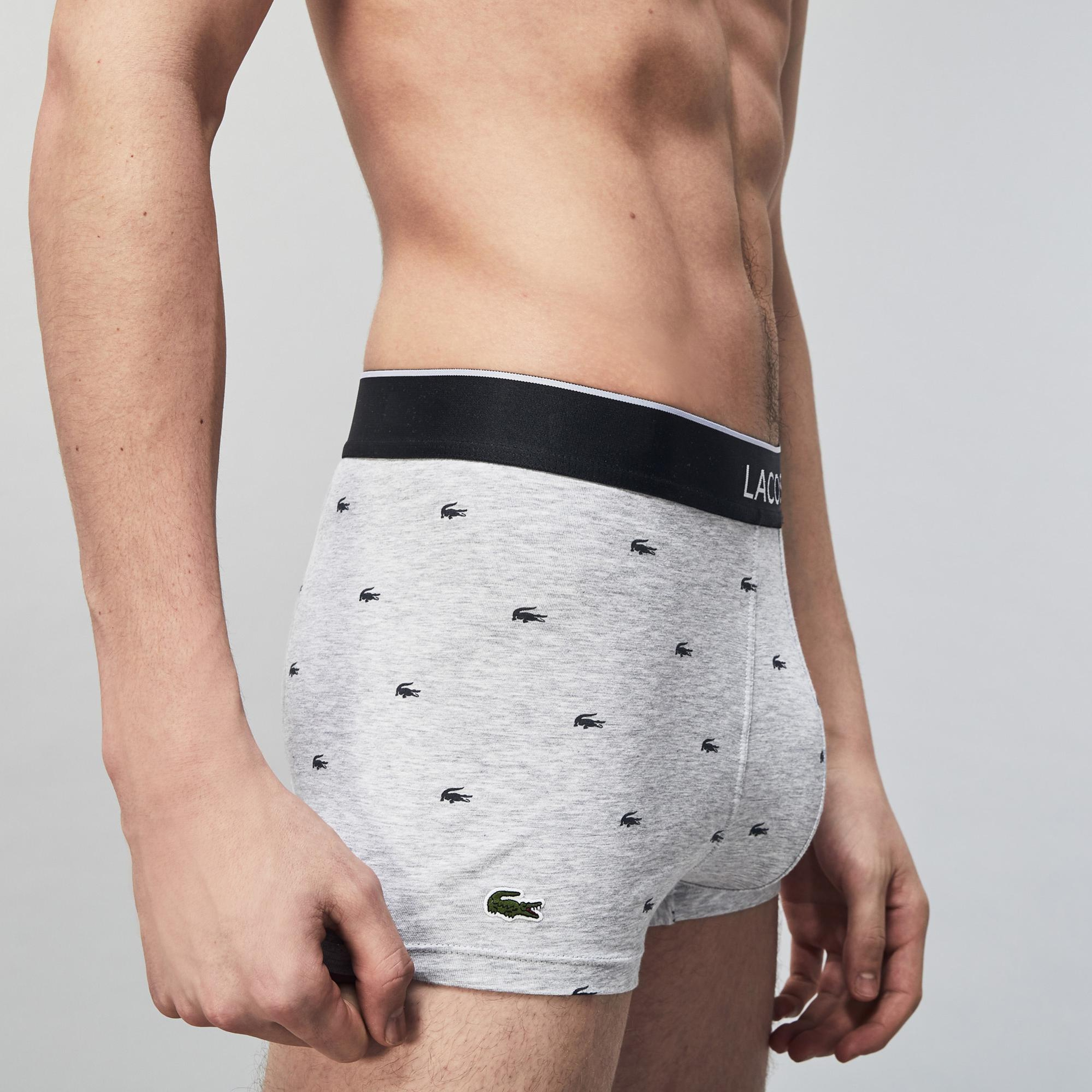 Lacoste Erkek 3'lü Gri Boxer