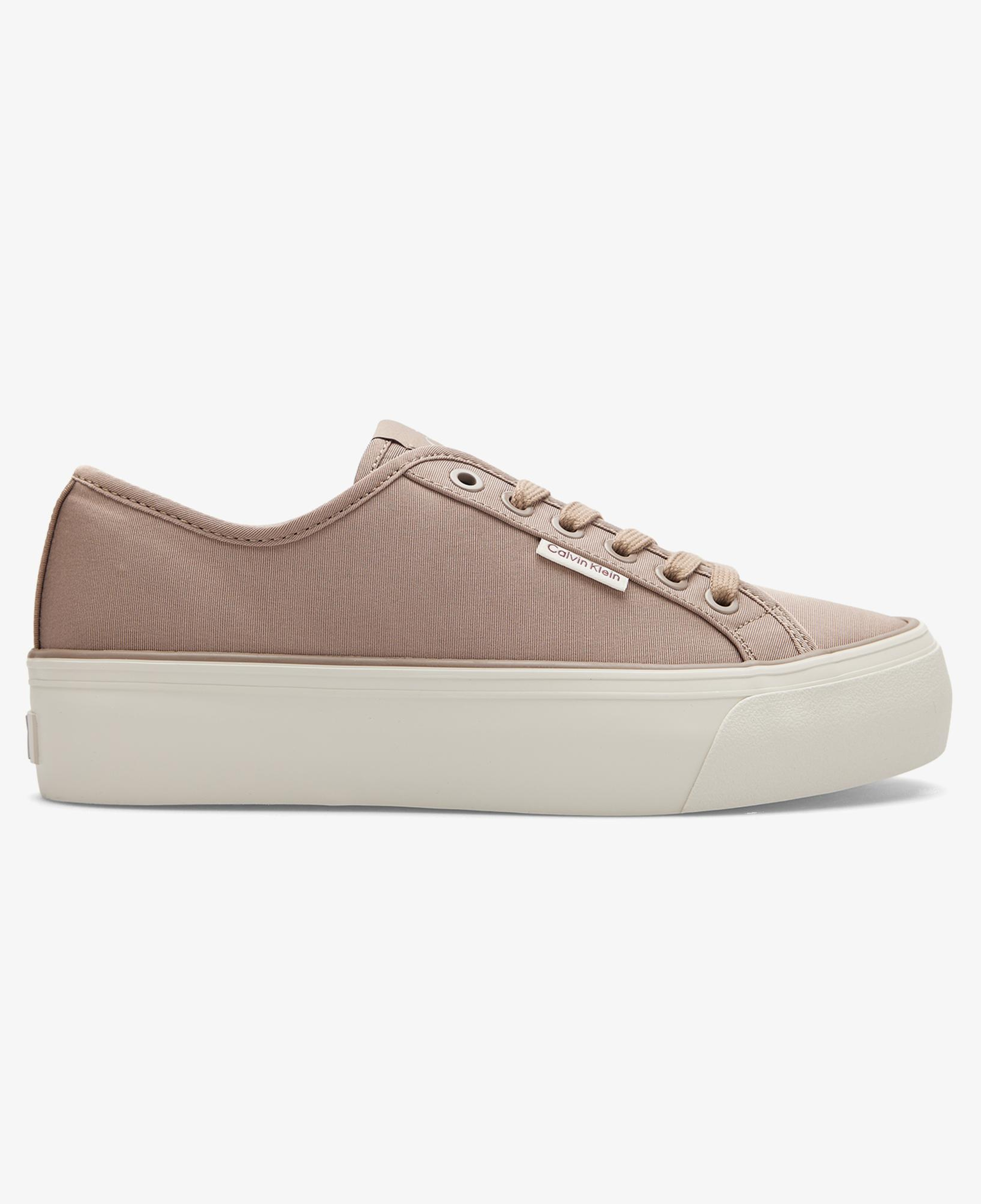 Calvin Klein Vulc Flatform Lace Up Moire Kadın Gri Sneaker