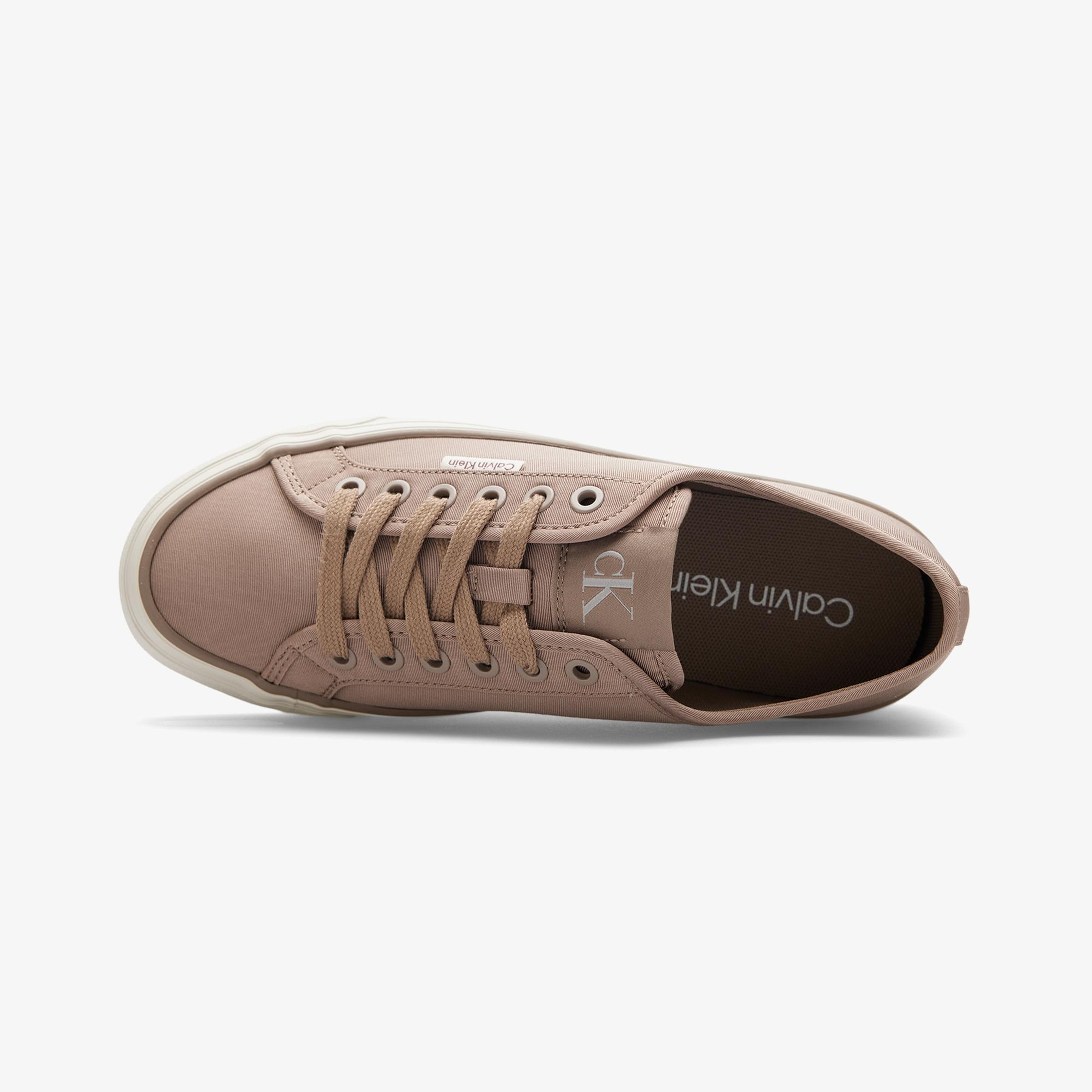 Calvin Klein Vulc Flatform Lace Up Moire Kadın Gri Sneaker