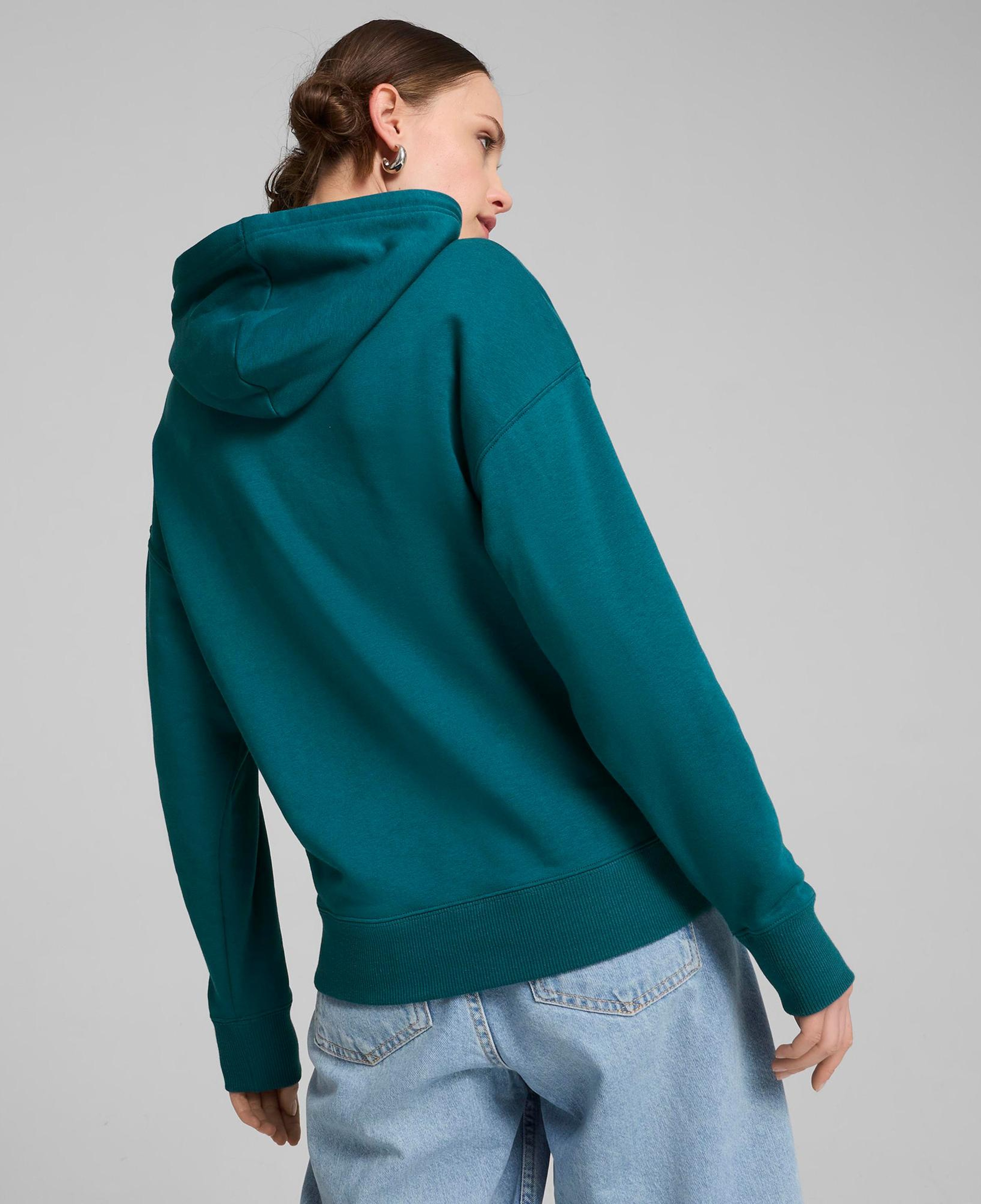 Puma Classics Shiny Logo Kadın Yeşil Sweatshirt