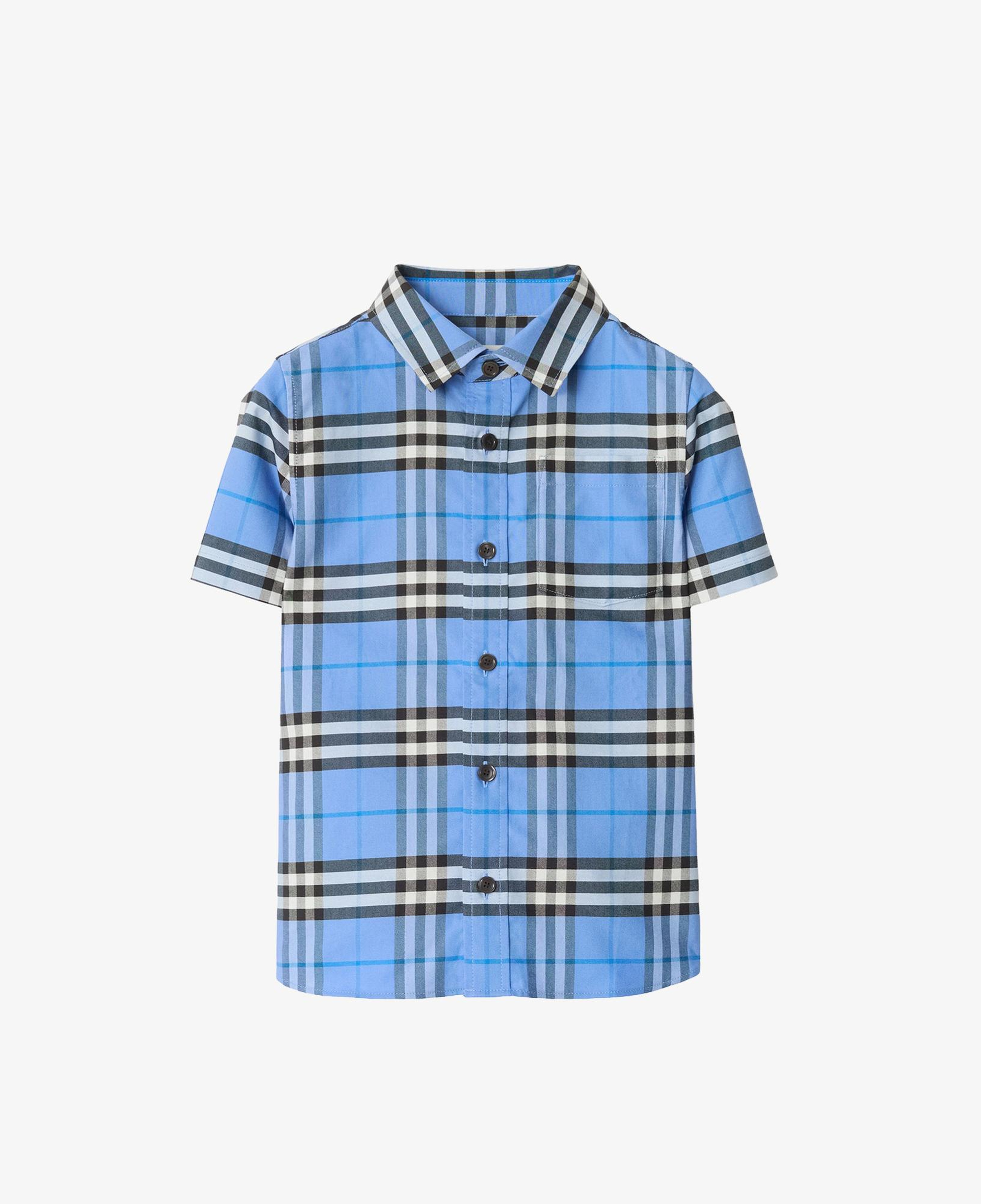 Burberry Owen Check Çocuk Mavi Gömlek