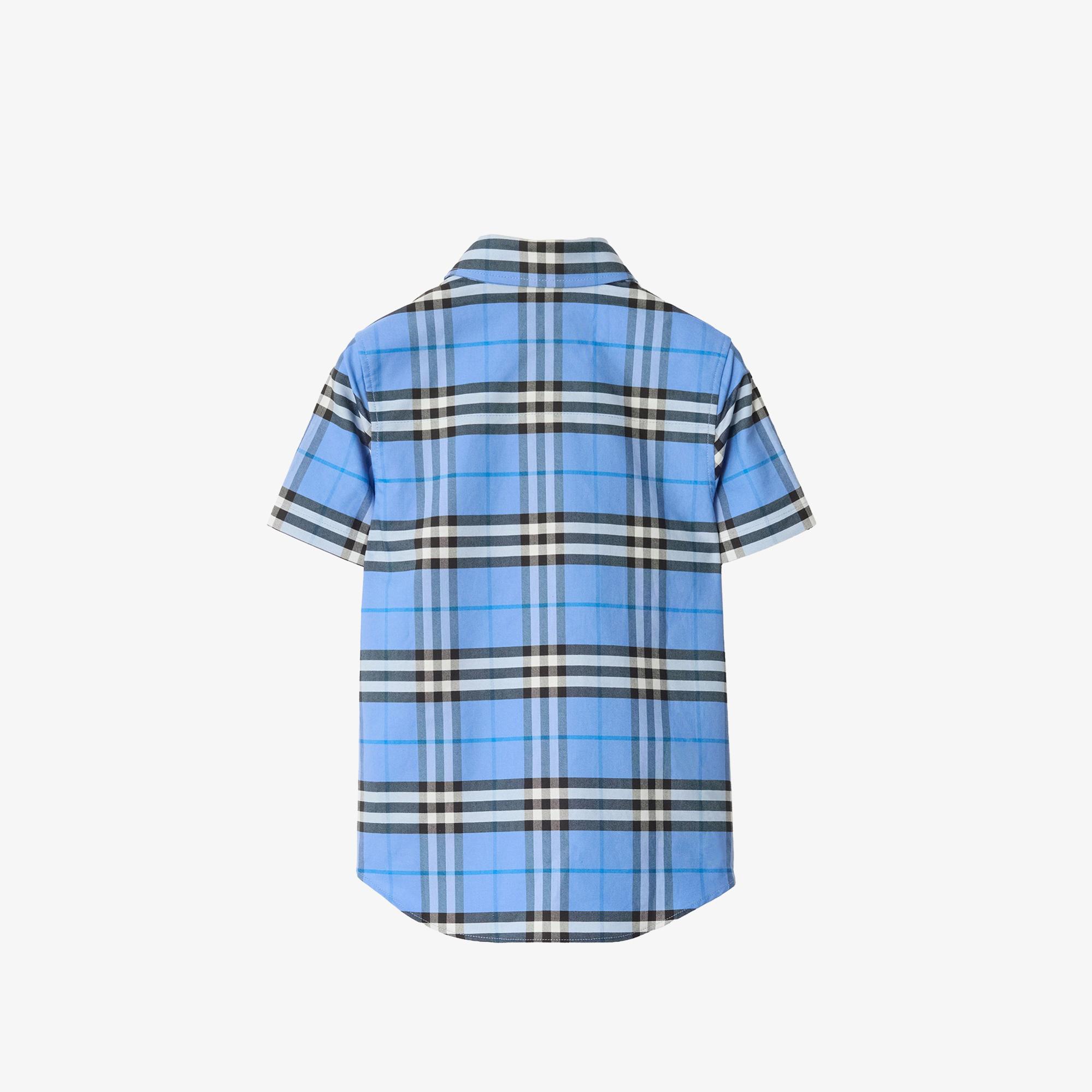 Burberry Owen Check Çocuk Mavi Gömlek