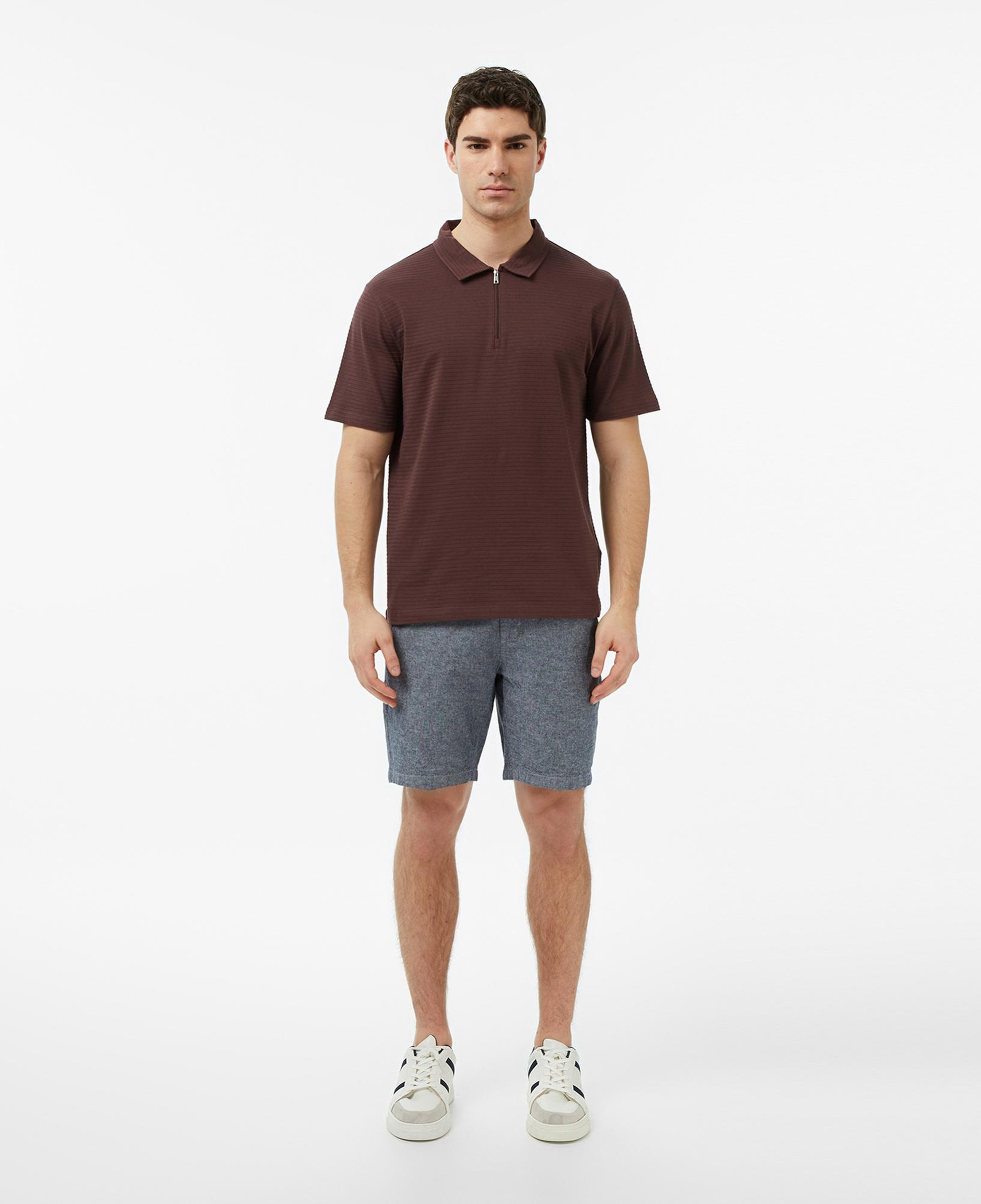 Nautica Erkek Kahverengi Regular Fit Çizgili Polo Yaka T-Shirt