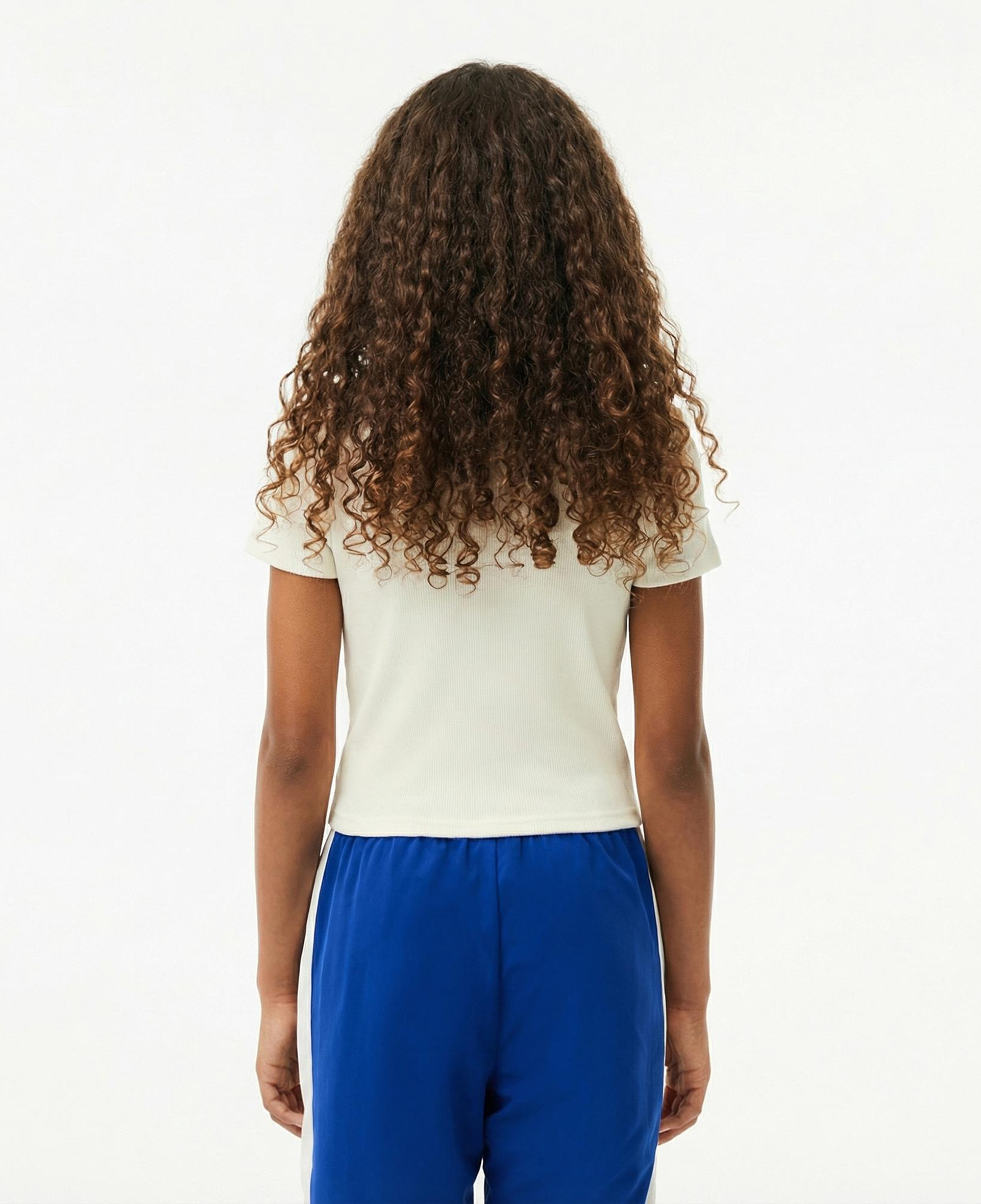 Lacoste Çocuk Bisiklet Yaka Beyaz T-Shirt