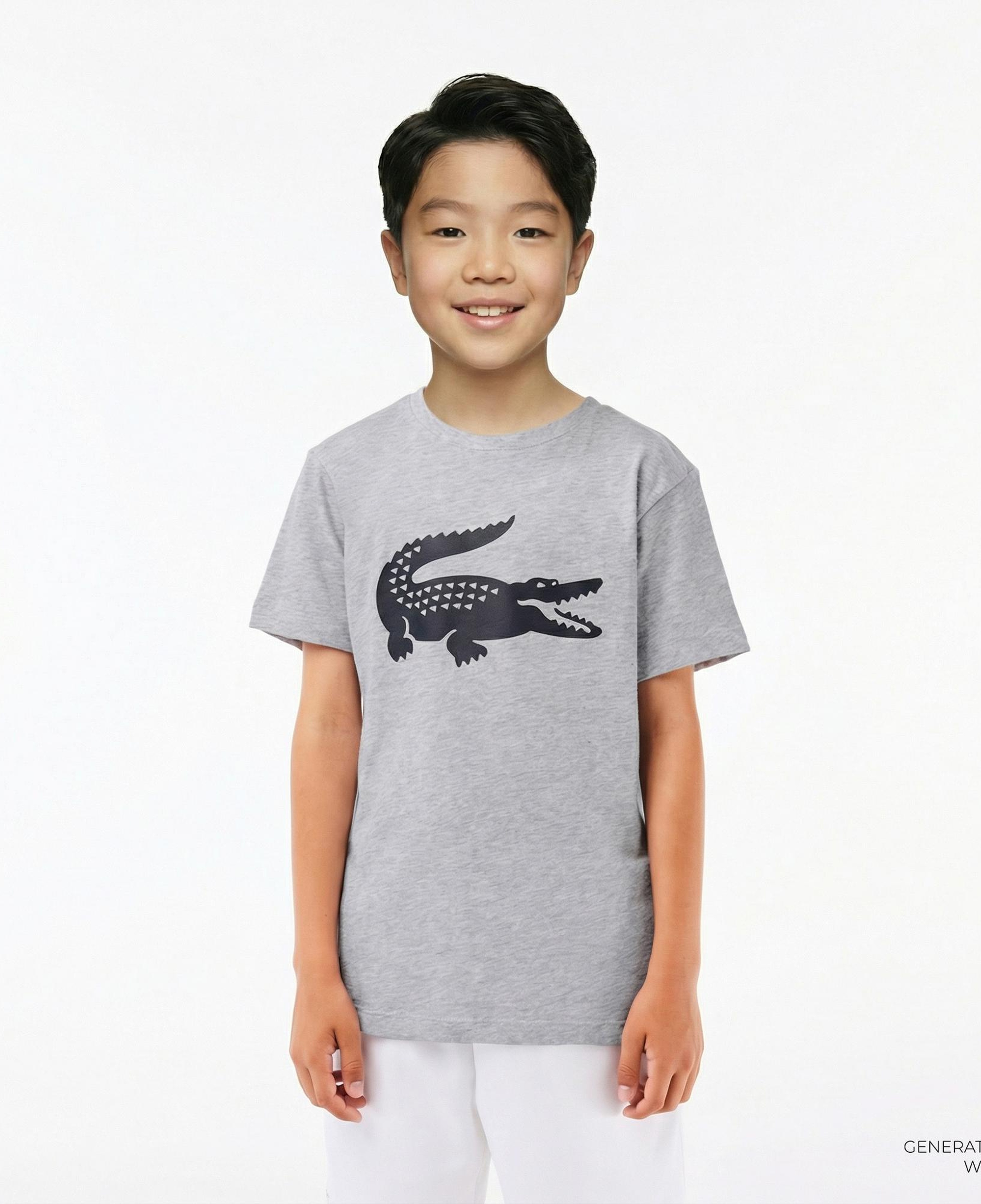 Erkek Çocuk Baskılı Gri T-Shirt