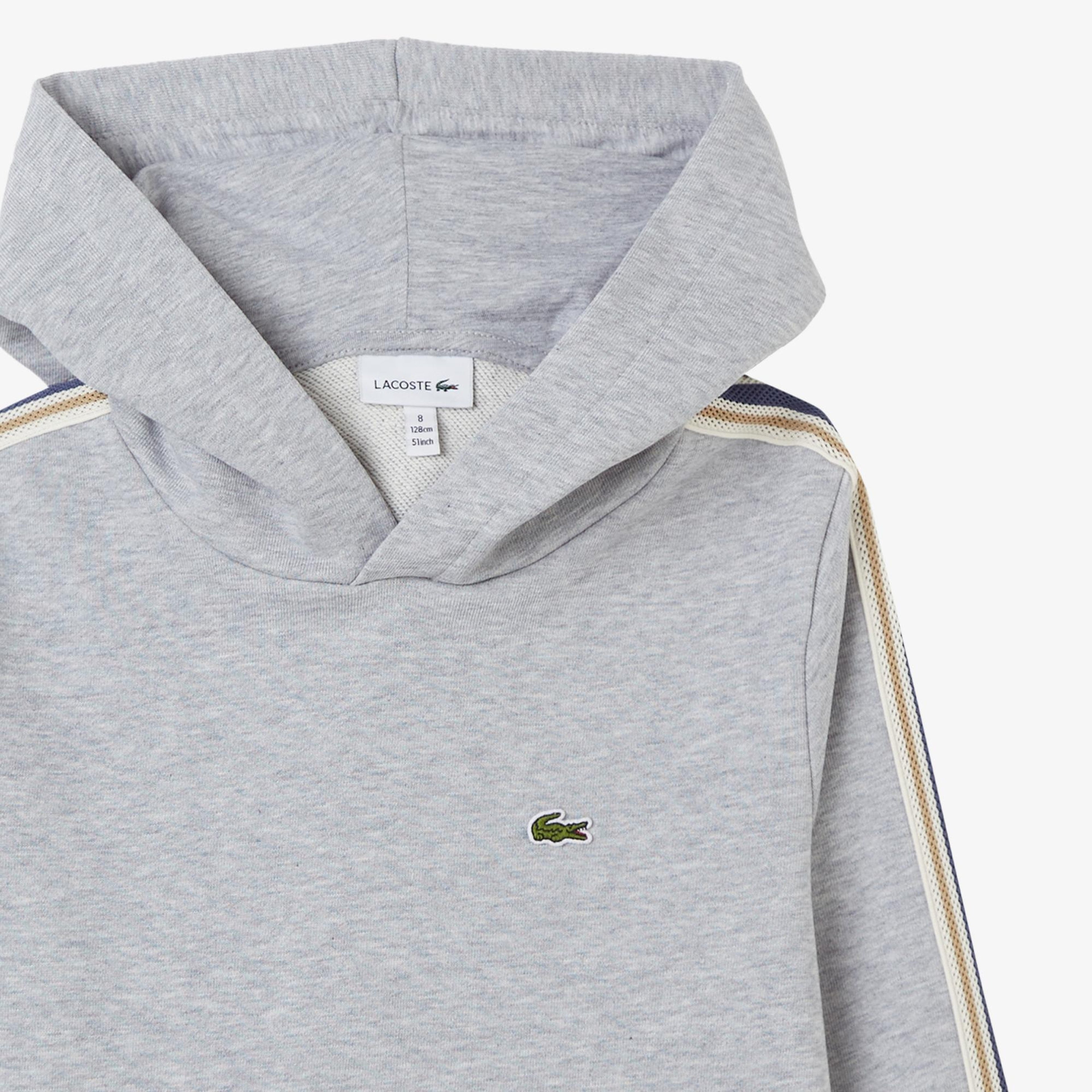 Lacoste Çocuk Bisiklet Yaka Gri Sweatshirt