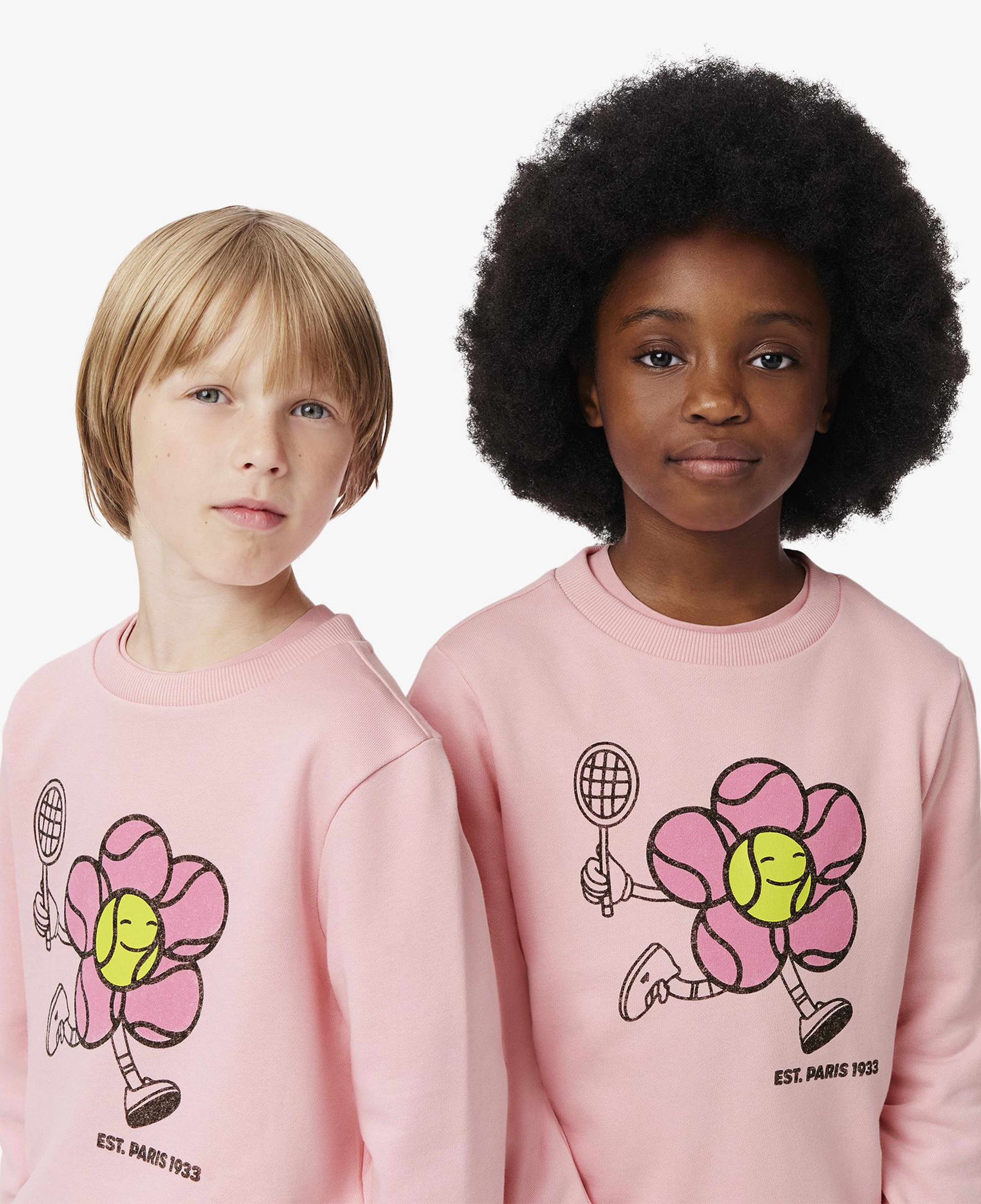 Lacoste Çocuk Baskılı Pembe Sweatshirt