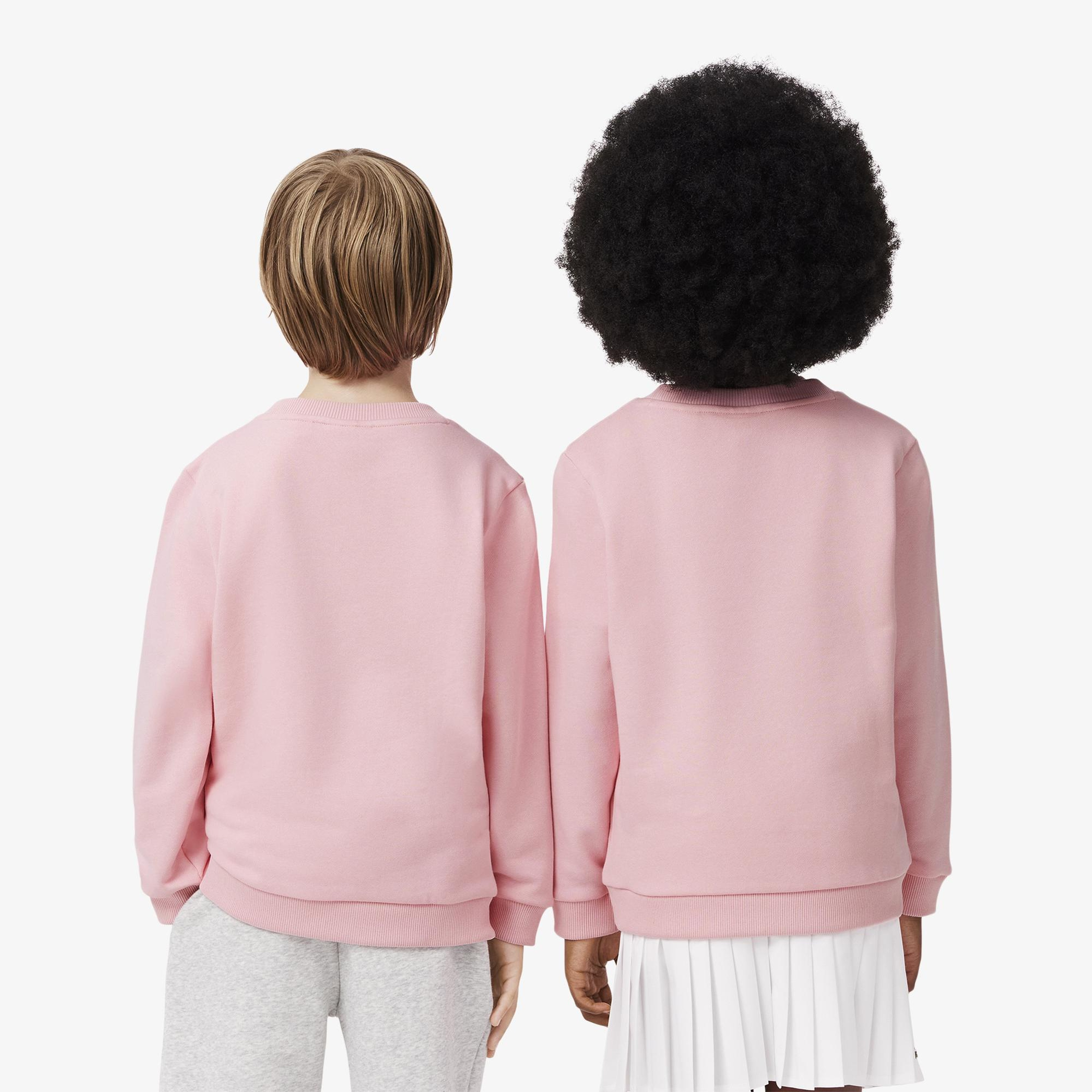 Lacoste Çocuk Baskılı Pembe Sweatshirt