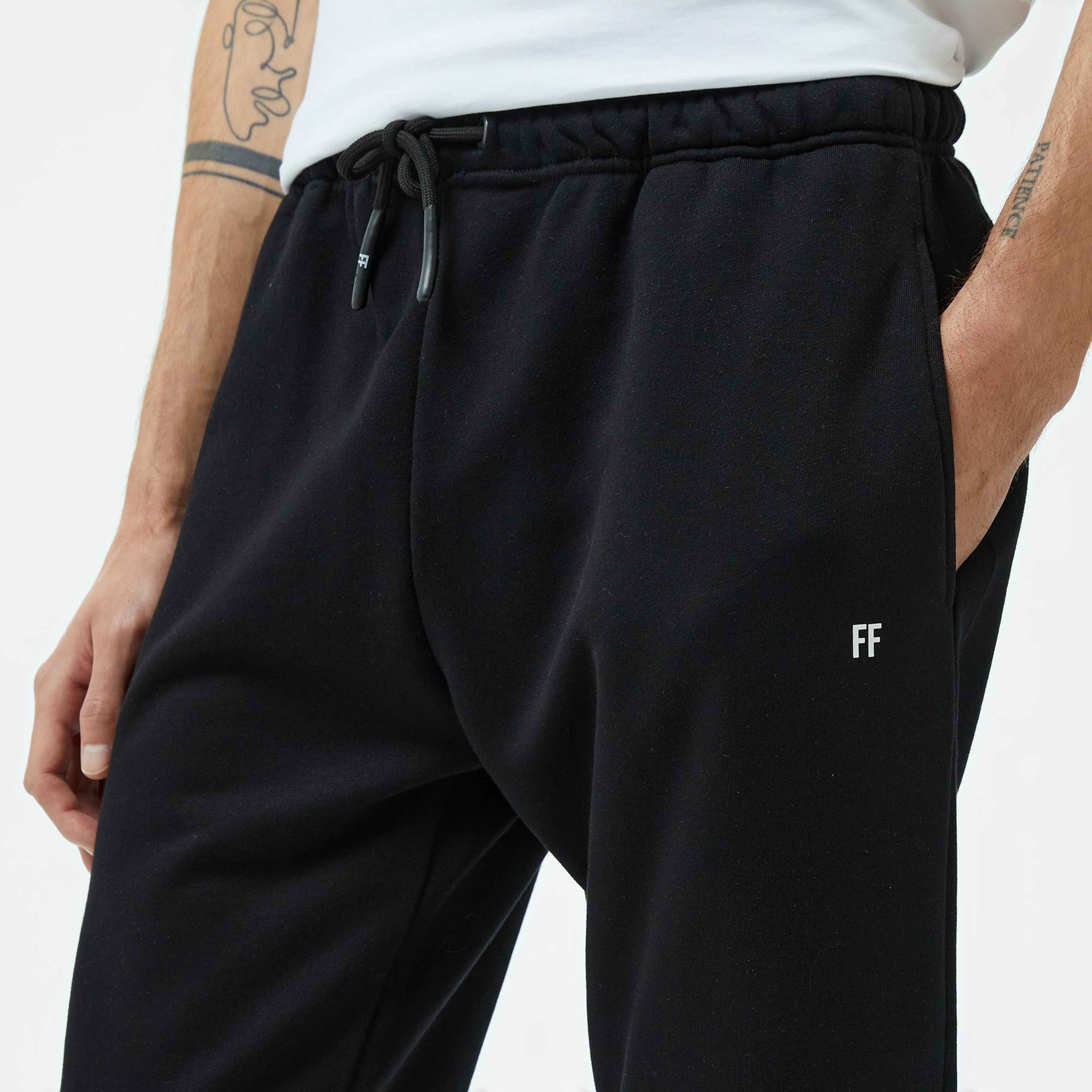 Forfun Ff Straight Leg Erkek Siyah Eşofman Altı