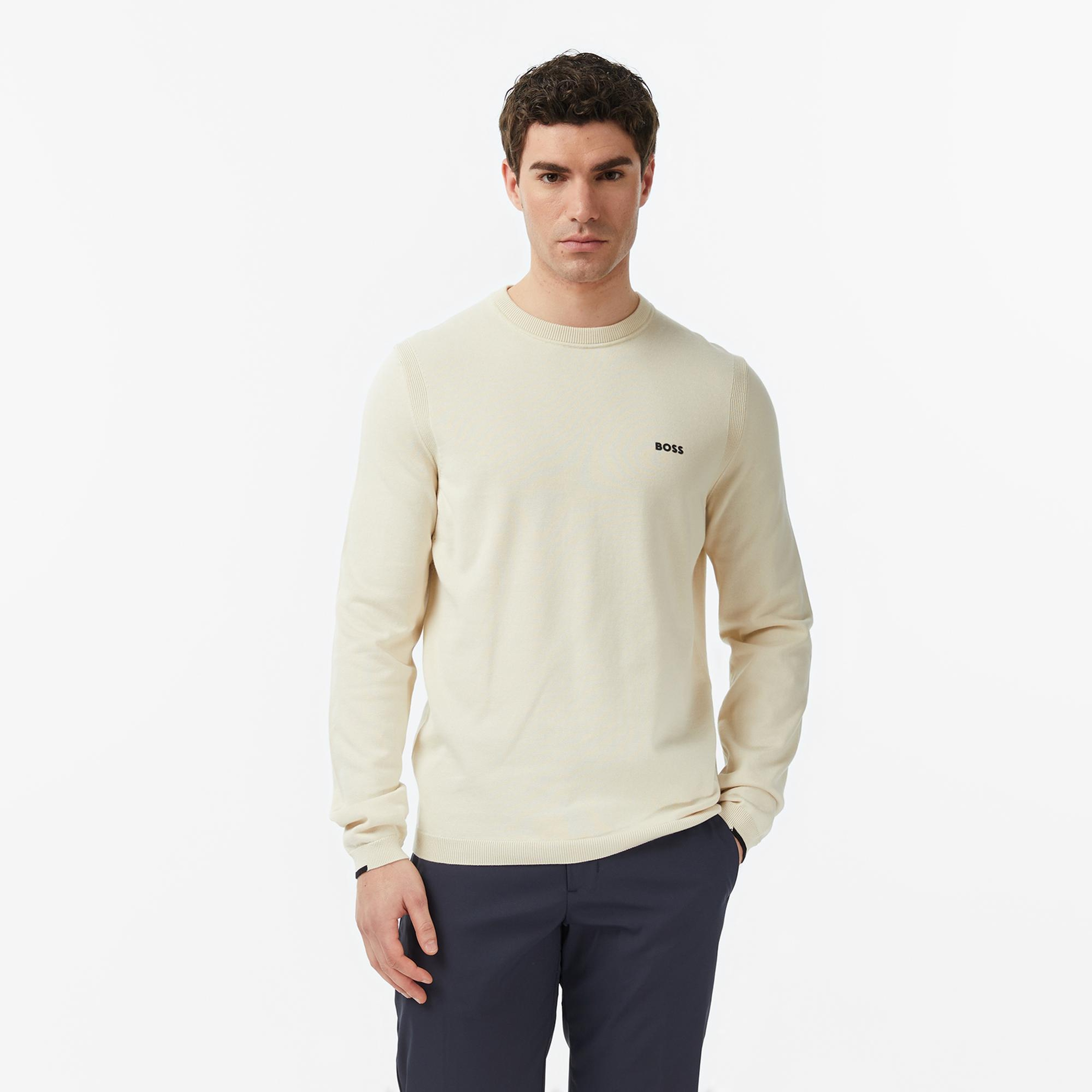 Boss Ever-X Erkek Beyaz Triko