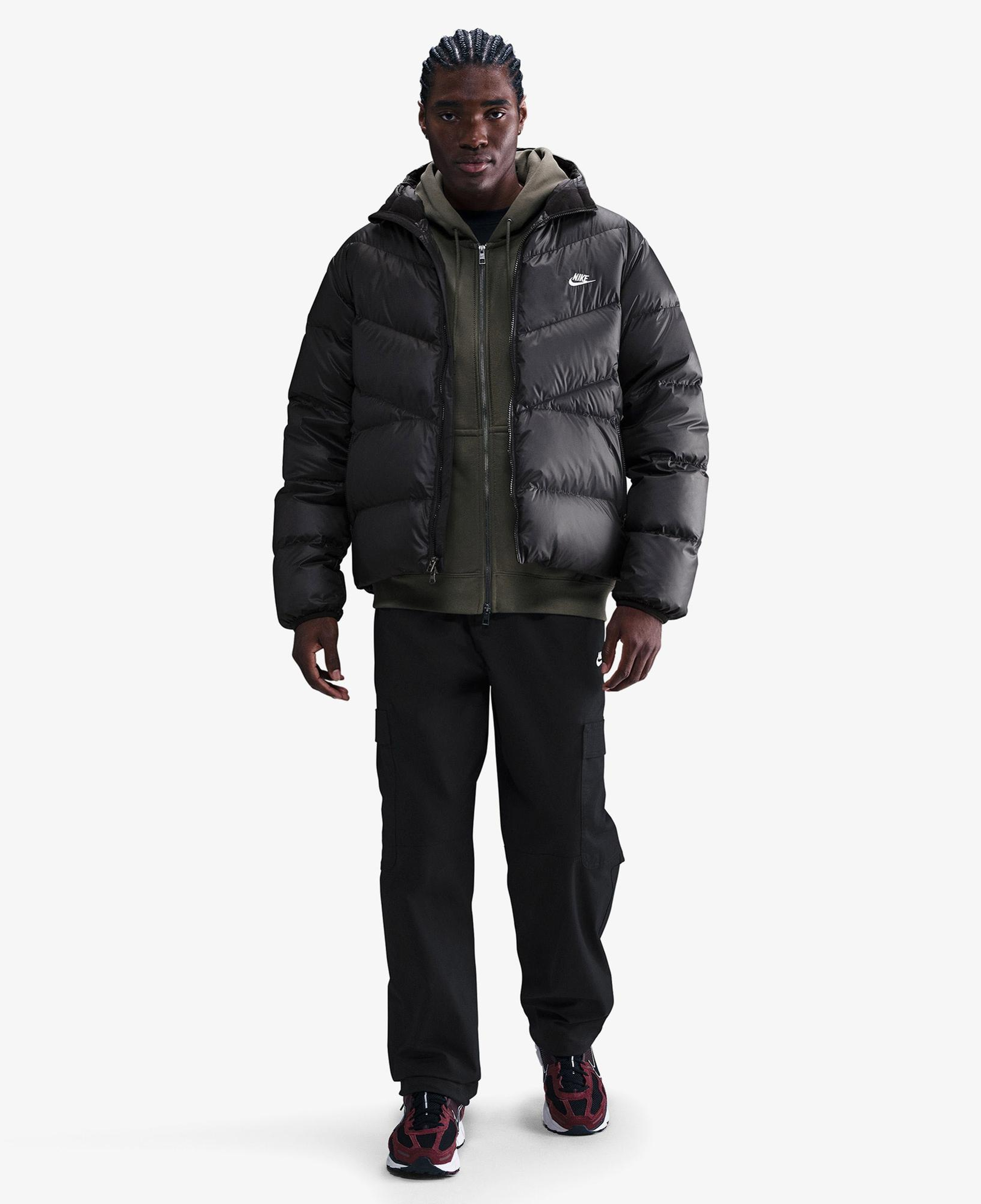 Nike Windrunner Statement Down Erkek Siyah Mont