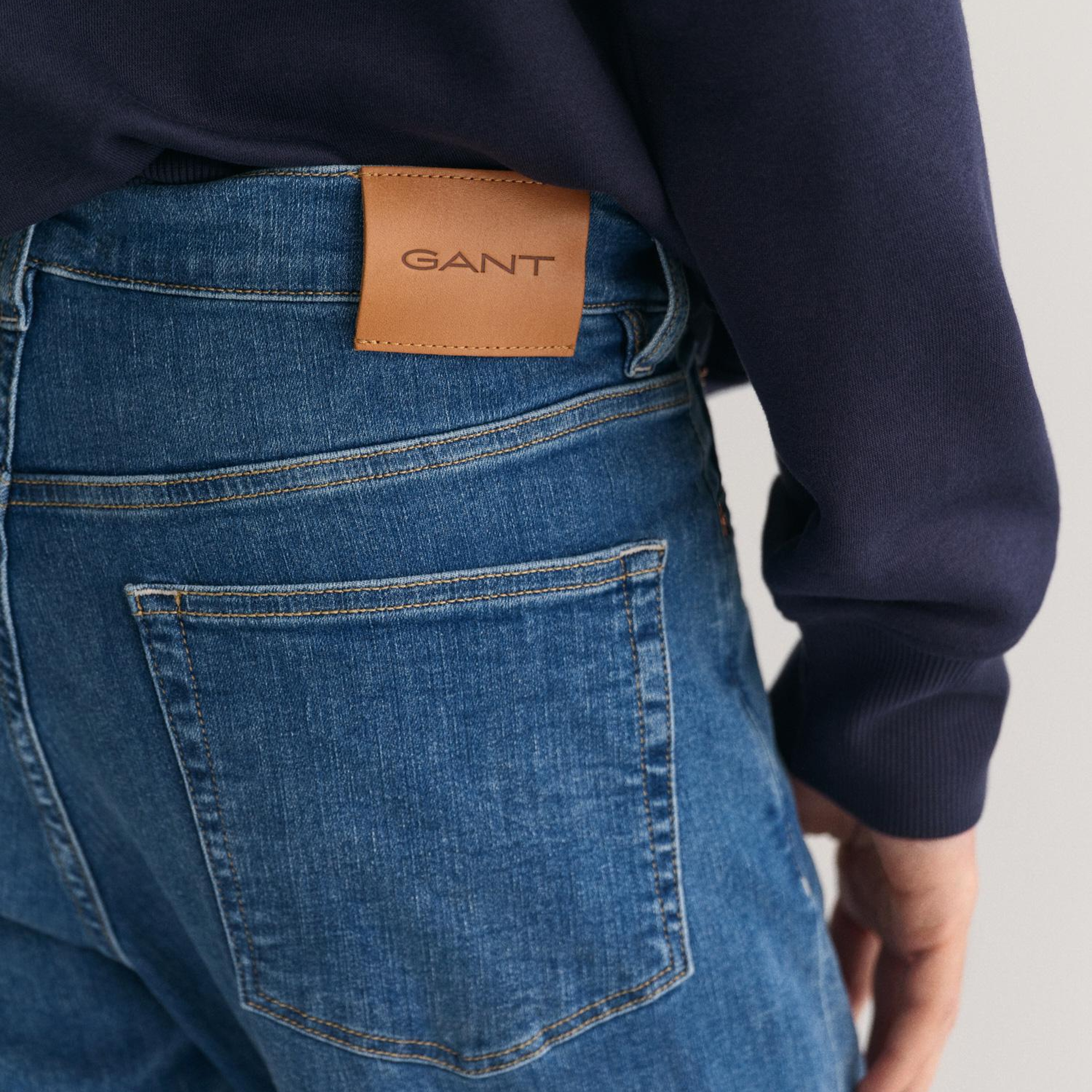 GANT Erkek Mavi Extra Slim Fit Jean Pantolon