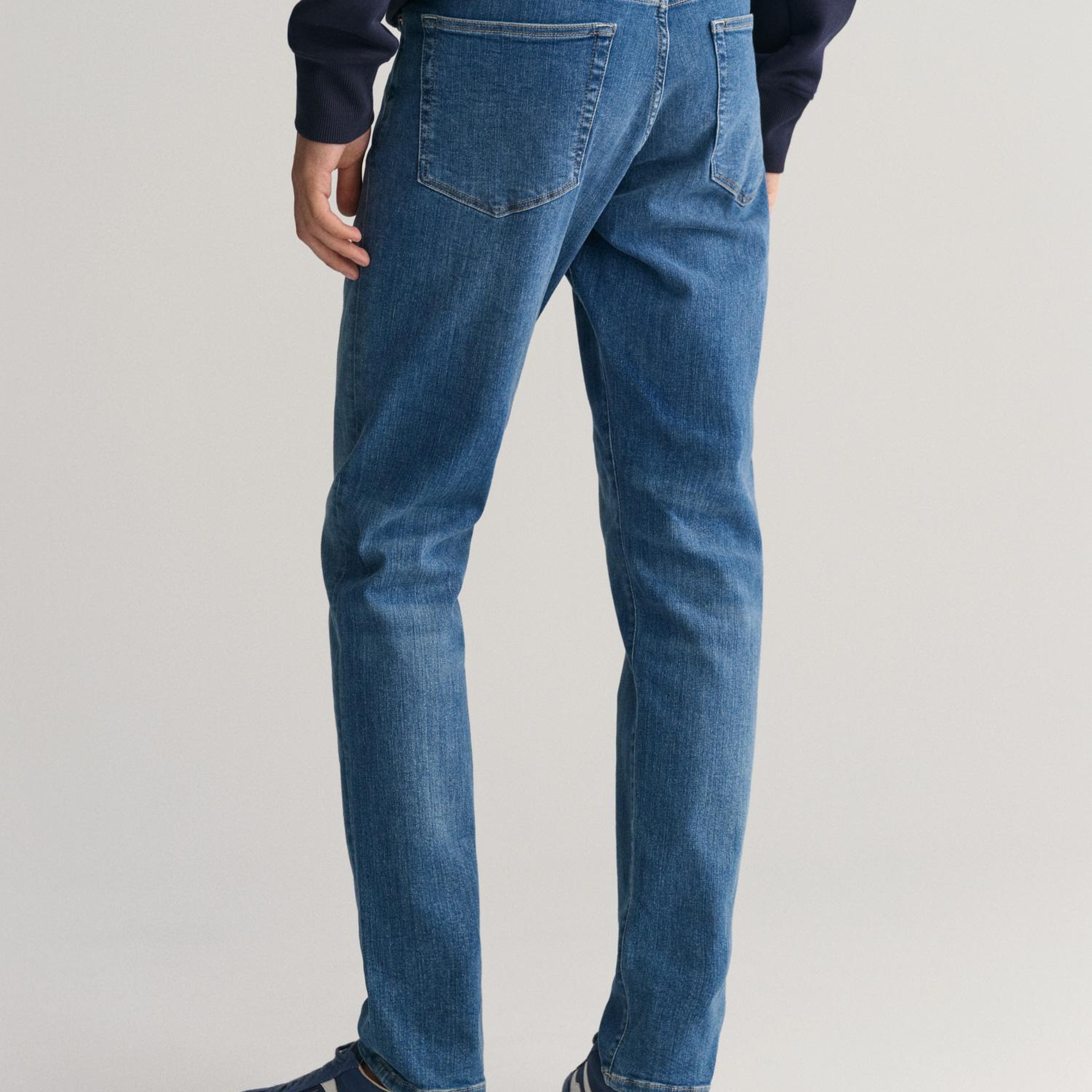 GANT Erkek Mavi Extra Slim Fit Jean Pantolon
