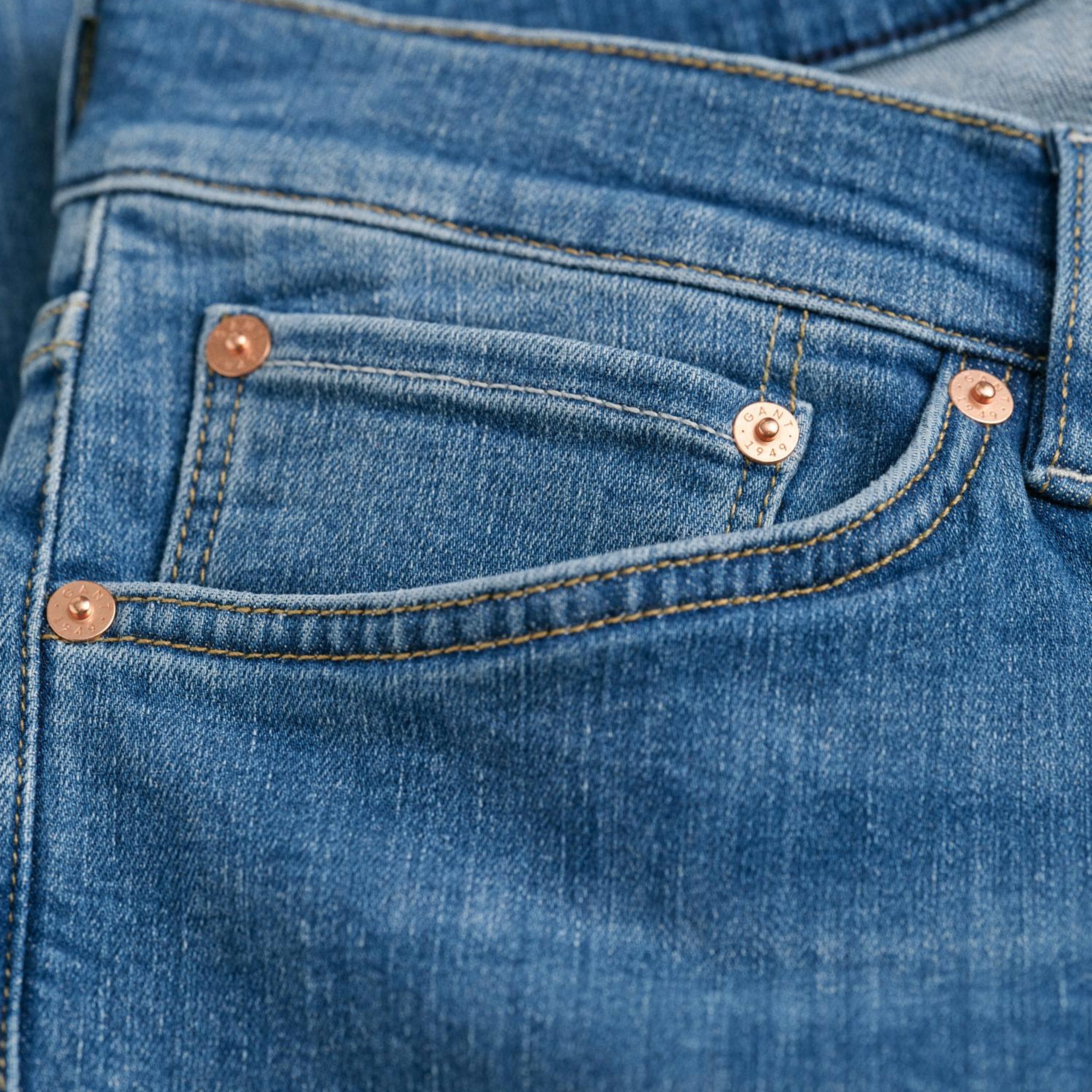 GANT Erkek Mavi Extra Slim Fit Jean Pantolon