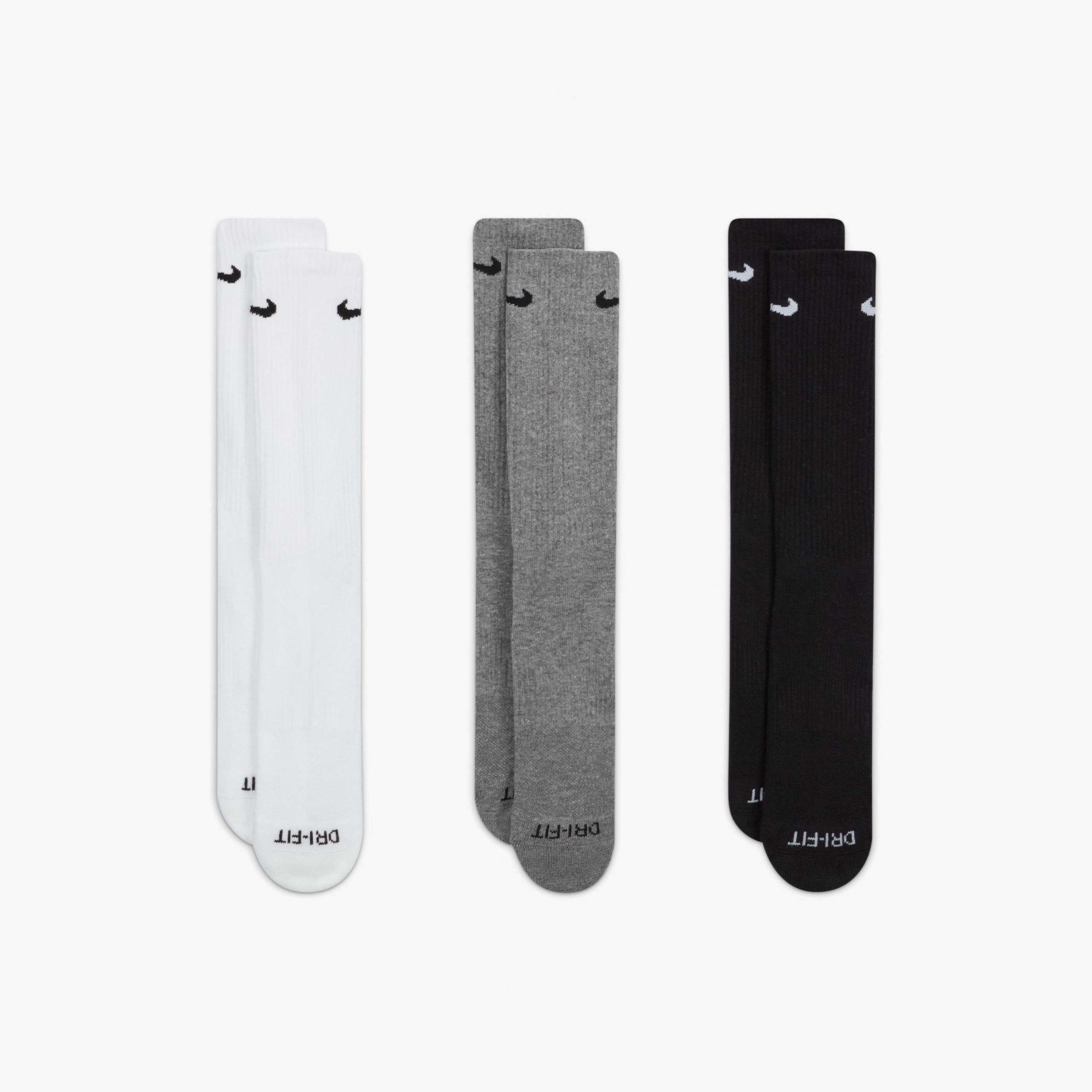 Nike Everyday Plus Cushioned Unisex Renkli 3'lü Çorap