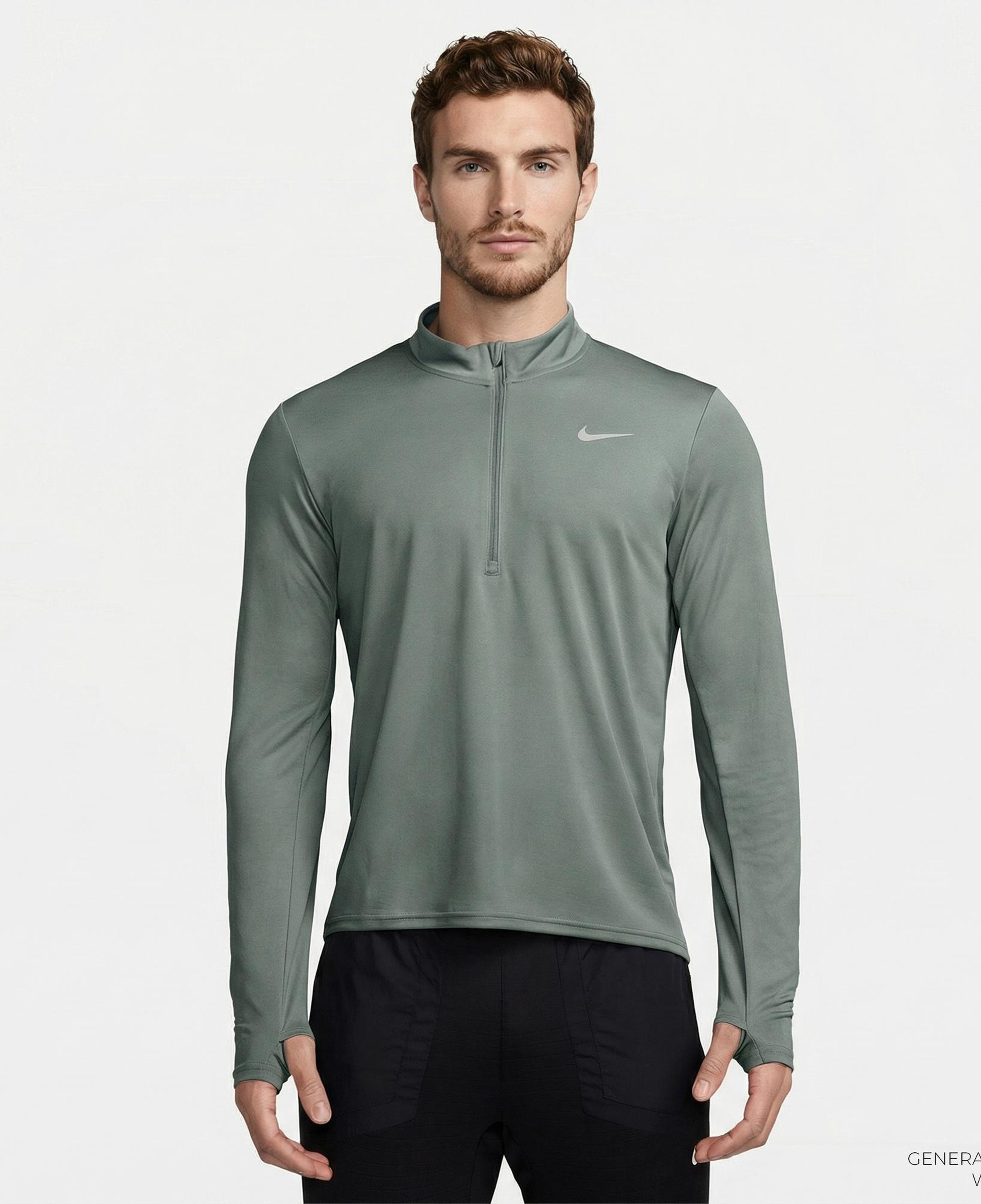 Nike Dri-Fit Pacer Erkek Yeşil T-Shirt