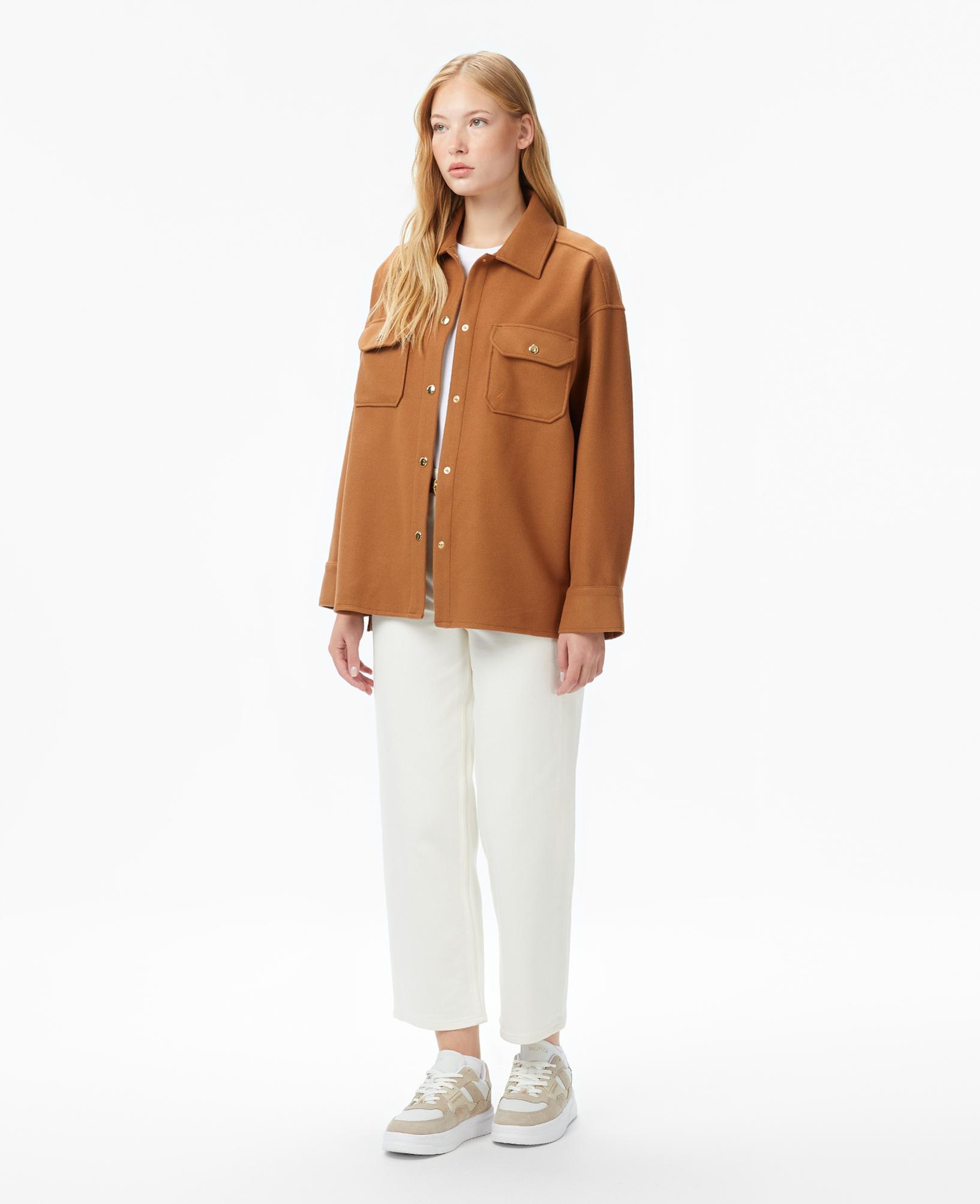 Nautica Kadın Kahverengi Regular Fit Gömlek