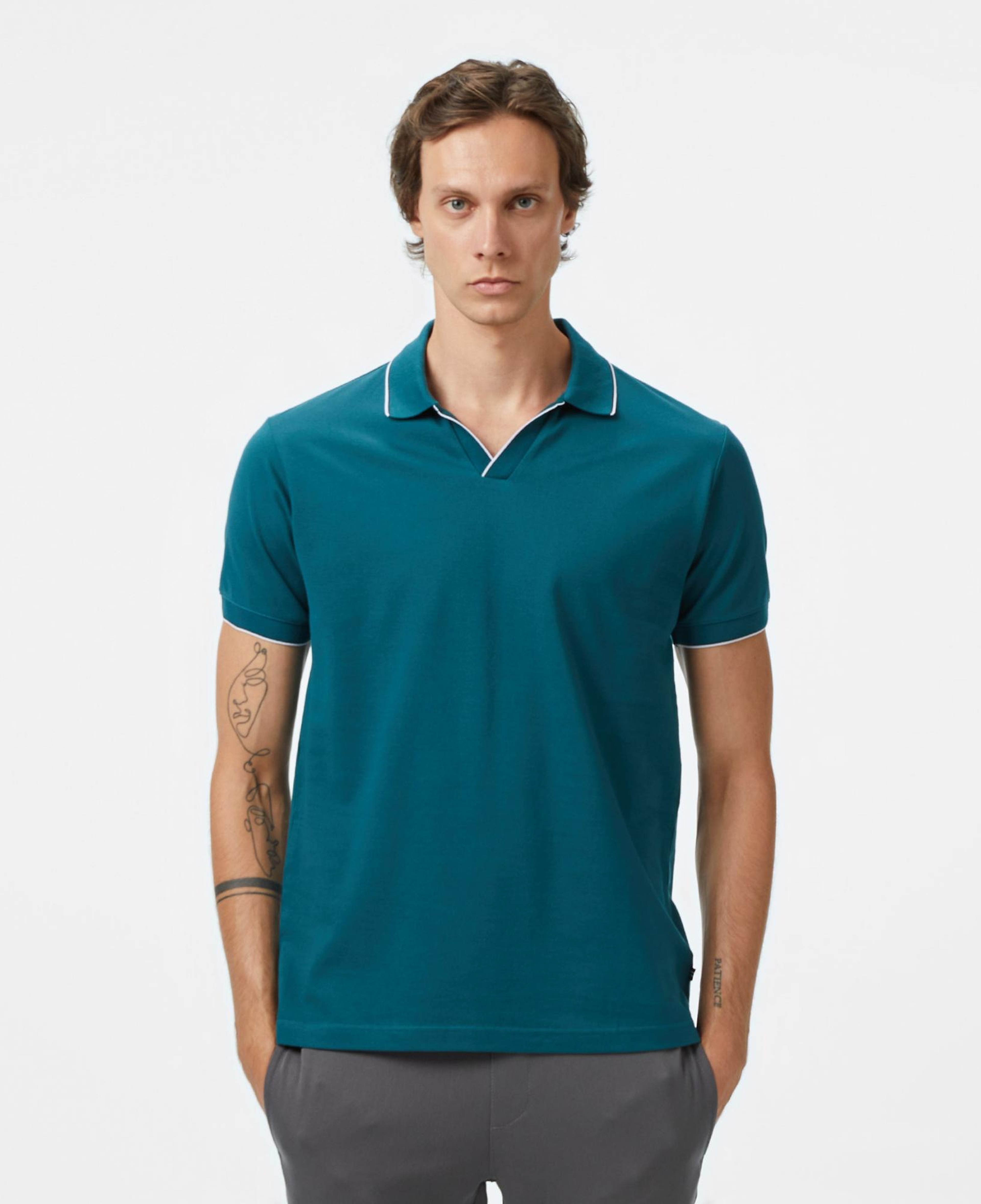 Nautica Erkek Yeşil Classic Fit Polo Yaka T-Shirt