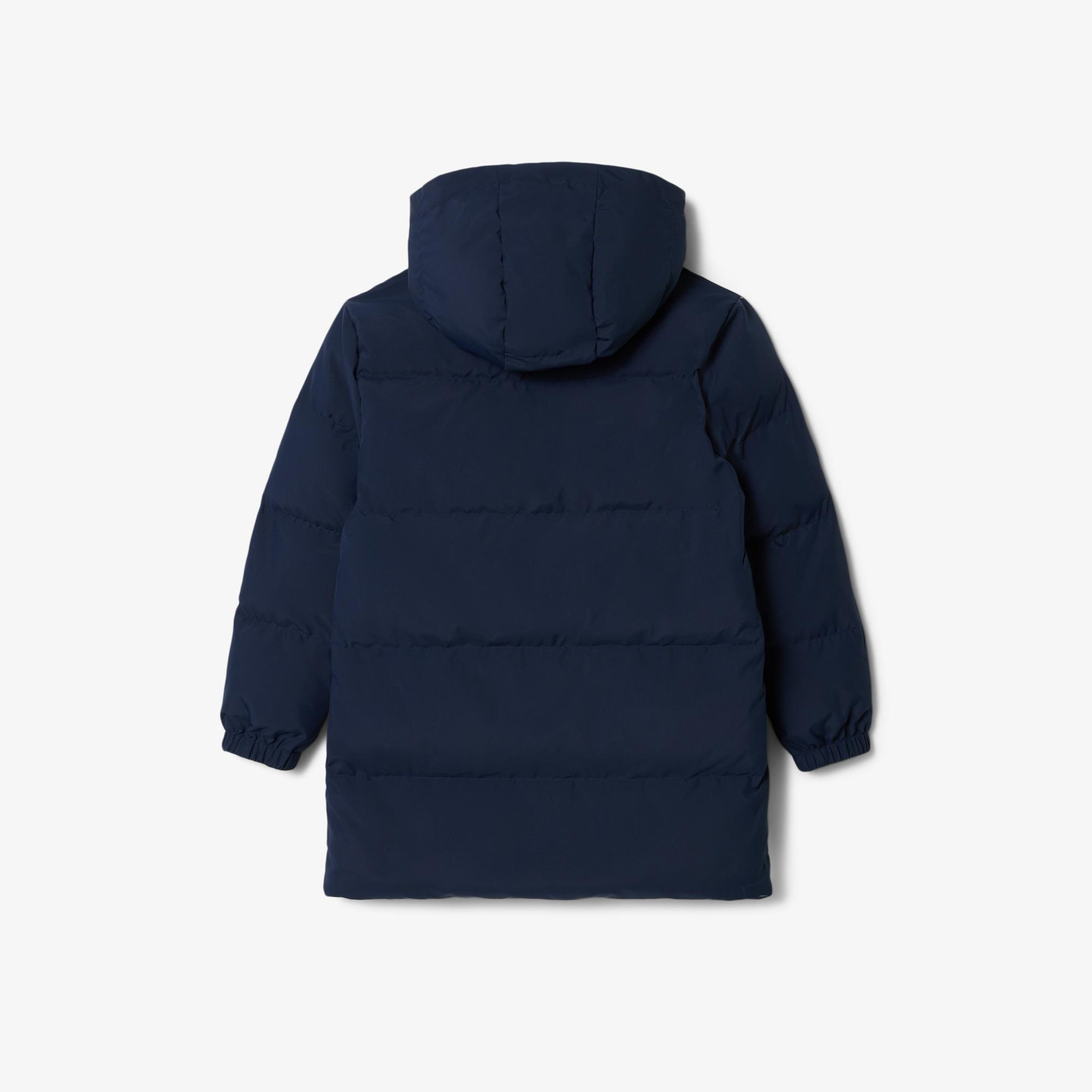 Lacoste Çocuk Kapüşonlu Lacivert Şişme Mont