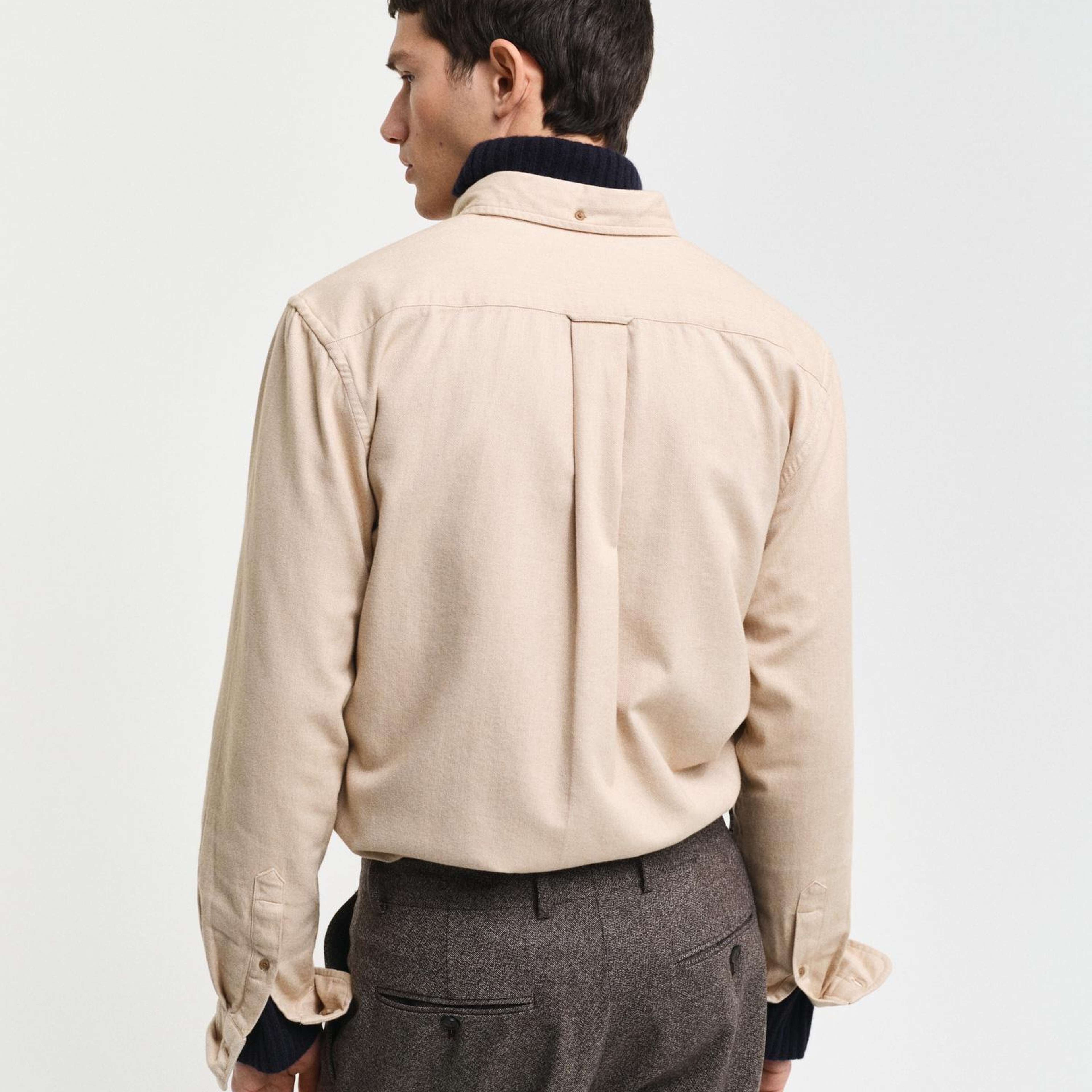 GANT Erkek Bej Regular Fit Düğmeli Yaka Gömlek