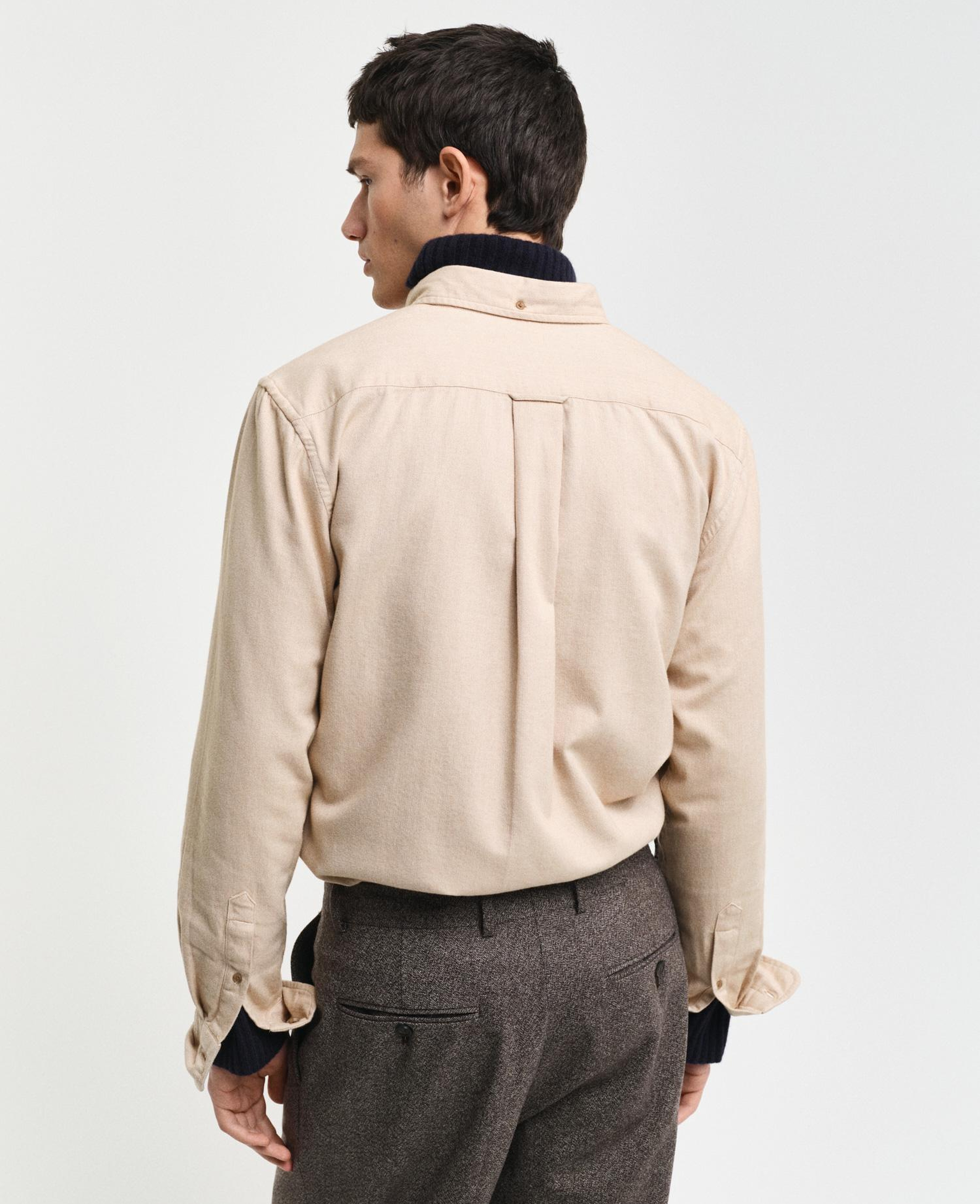 GANT Erkek Bej Regular Fit Düğmeli Yaka Gömlek