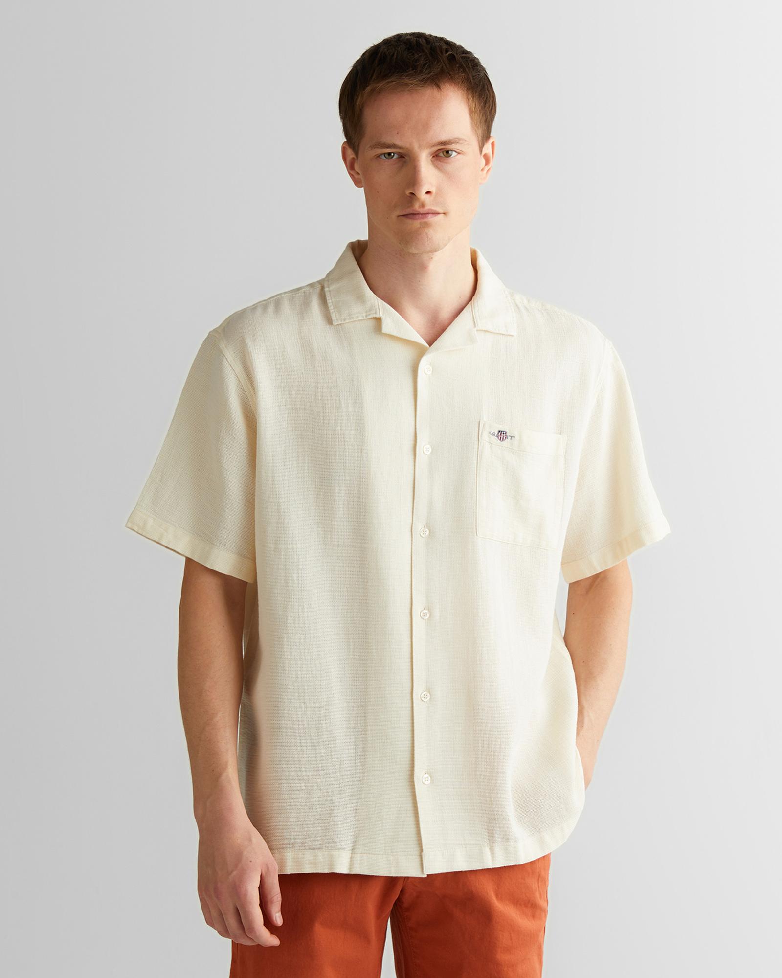 GANT Erkek Krem Regular Fit Klasik Yaka Gömlek