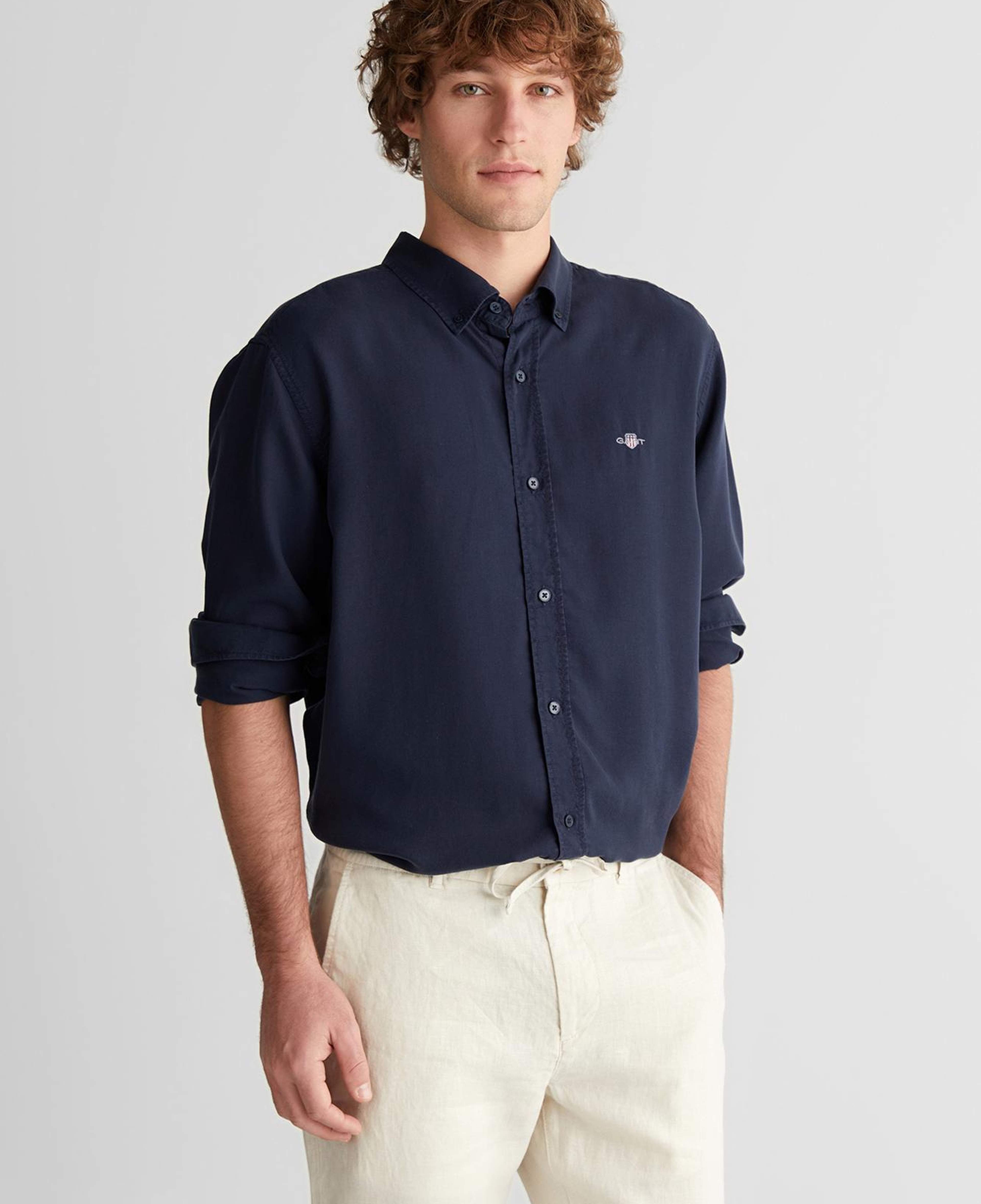 GANT Erkek Lacivert Gömlek