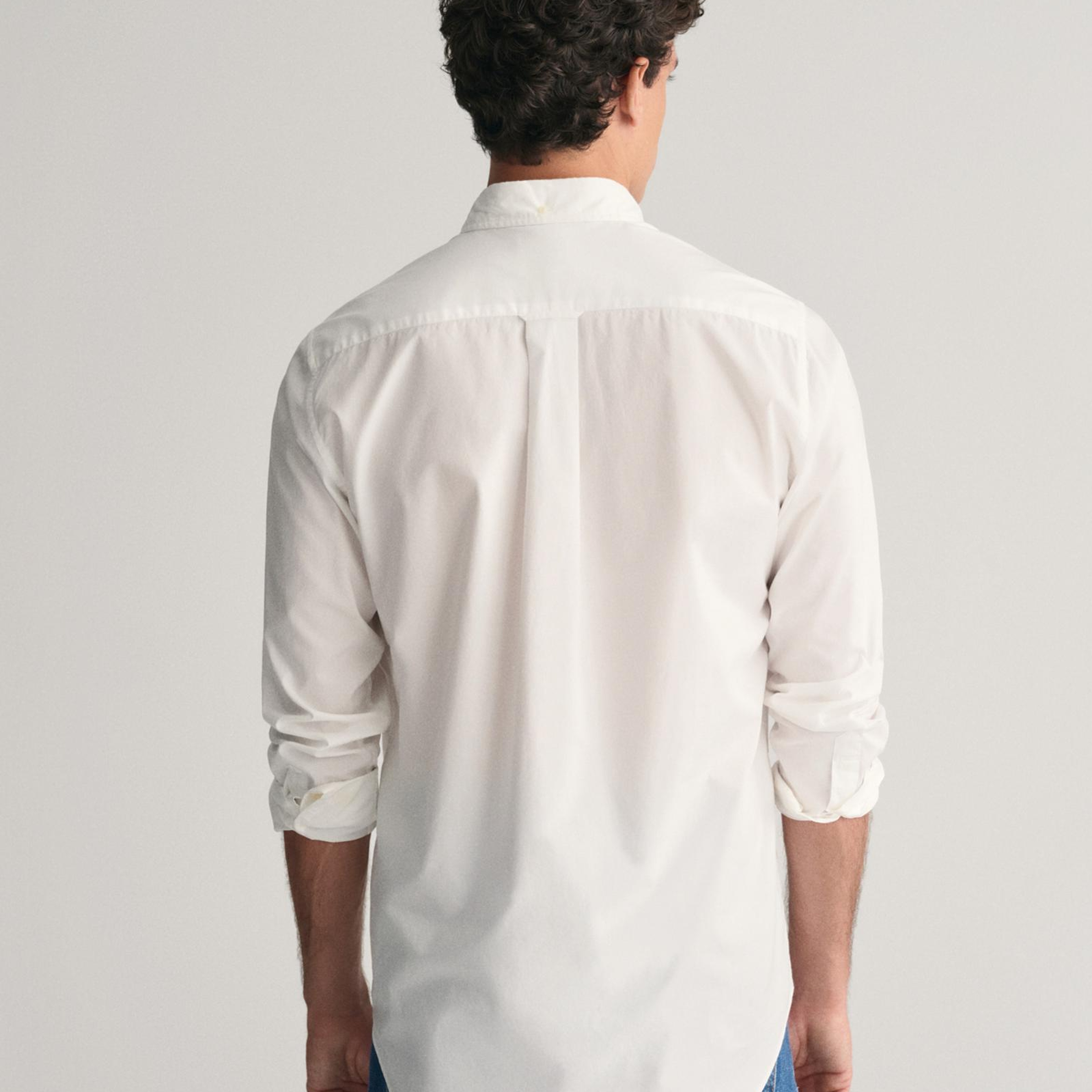 GANT Erkek Beyaz Regular Fit Logolu Gömlek