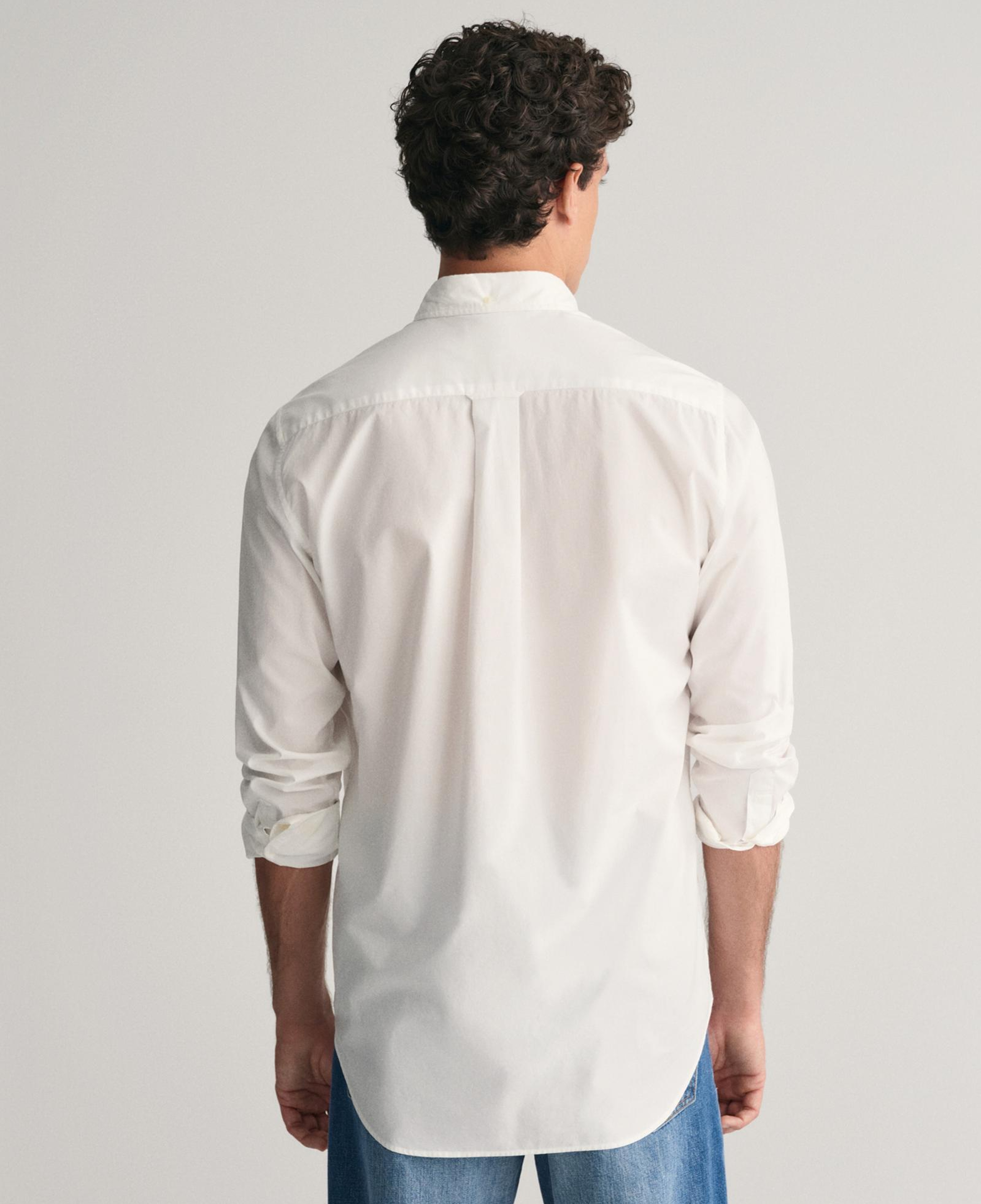 GANT Erkek Beyaz Regular Fit Logolu Gömlek